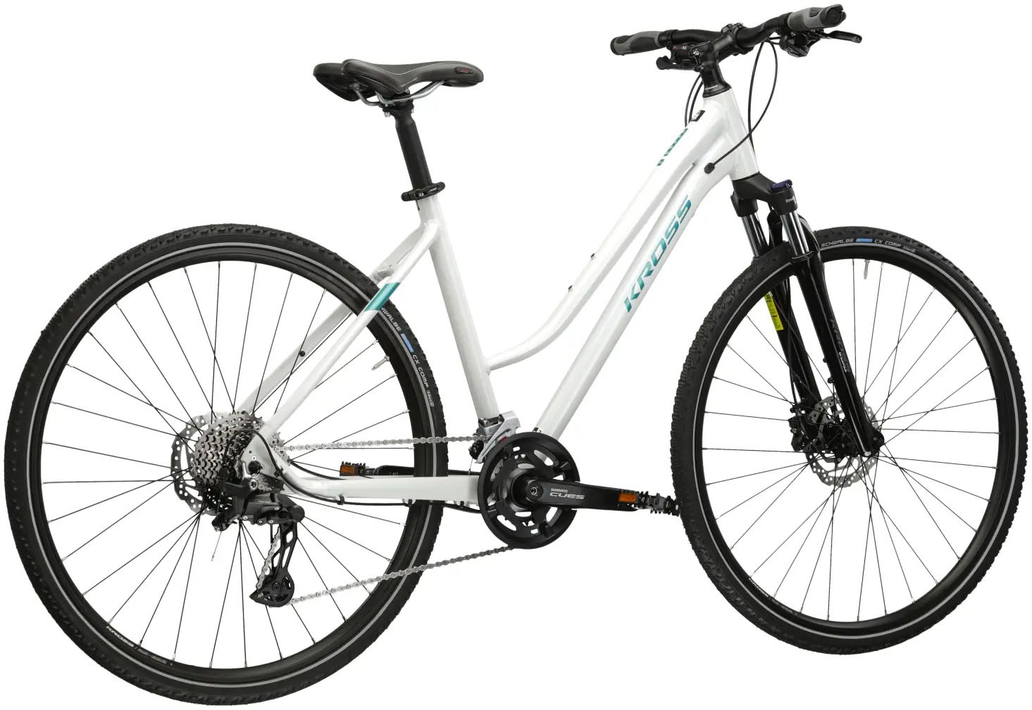 Kross Crossrad »KROSS Crossbike Evado 7.0 28" weiß 20 Gänge«, 20 Gang, Shimano, Cues U6000 Schaltwerk, Kettenschaltung