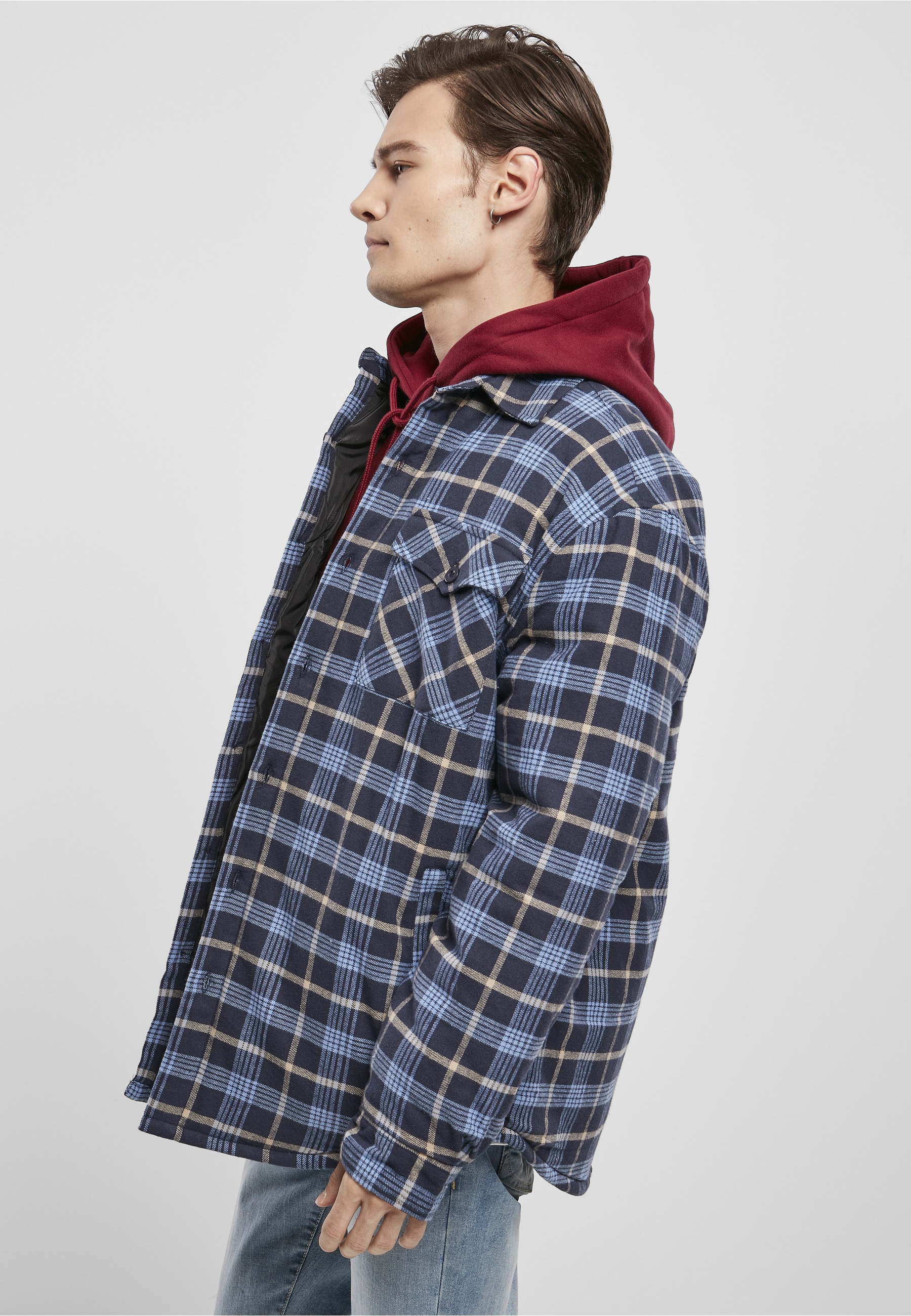 URBAN CLASSICS Anorak »Urban Classics Herren Plaid Quilted Shirt Jacket« 1 Stk. tlg. ohne Kapuze