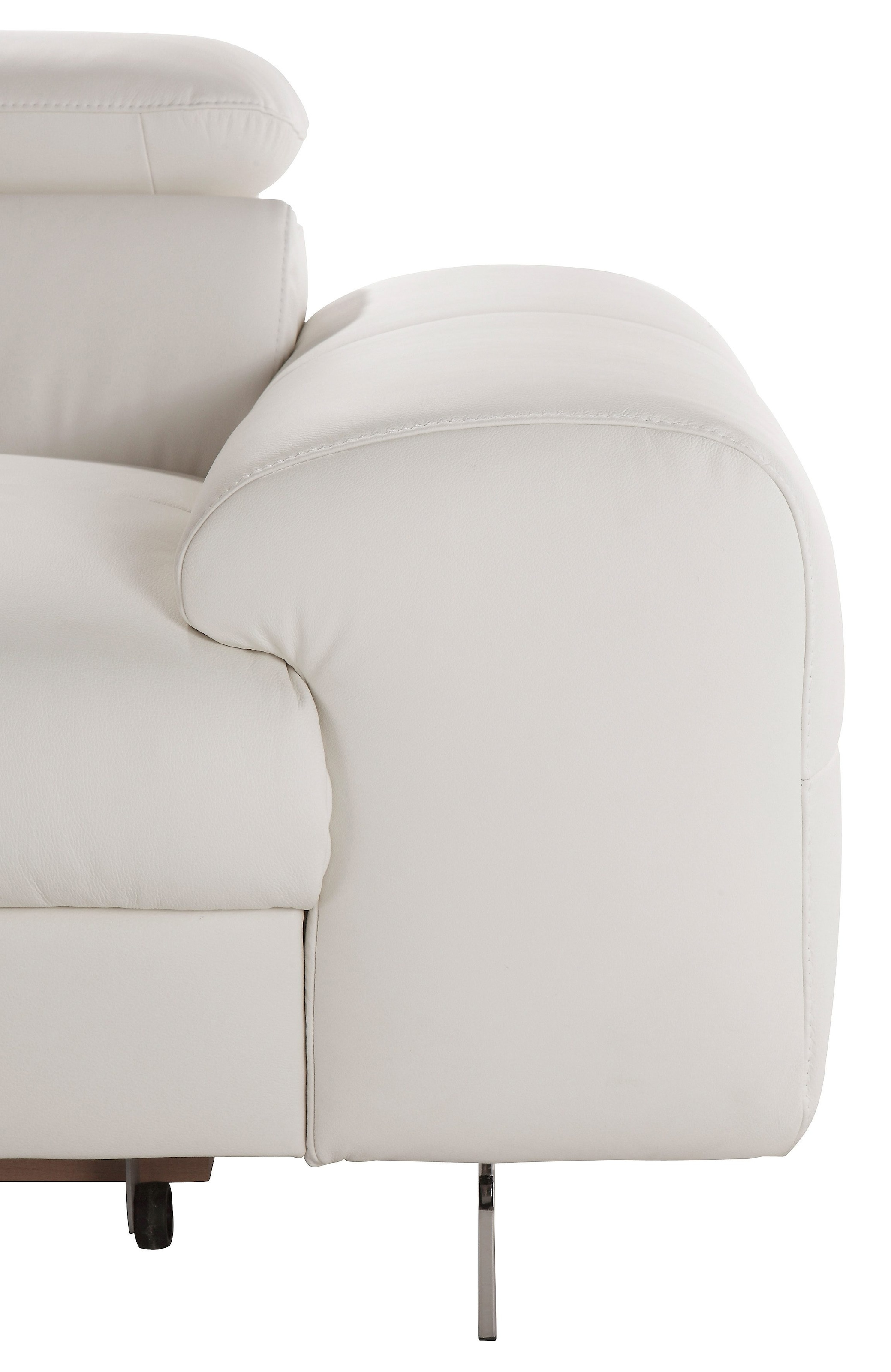 COTTA Ecksofa »Chef L-Form«, mit Kopfteilverstellung, edle Metallkufen, wahlweise mit Bettfunktion