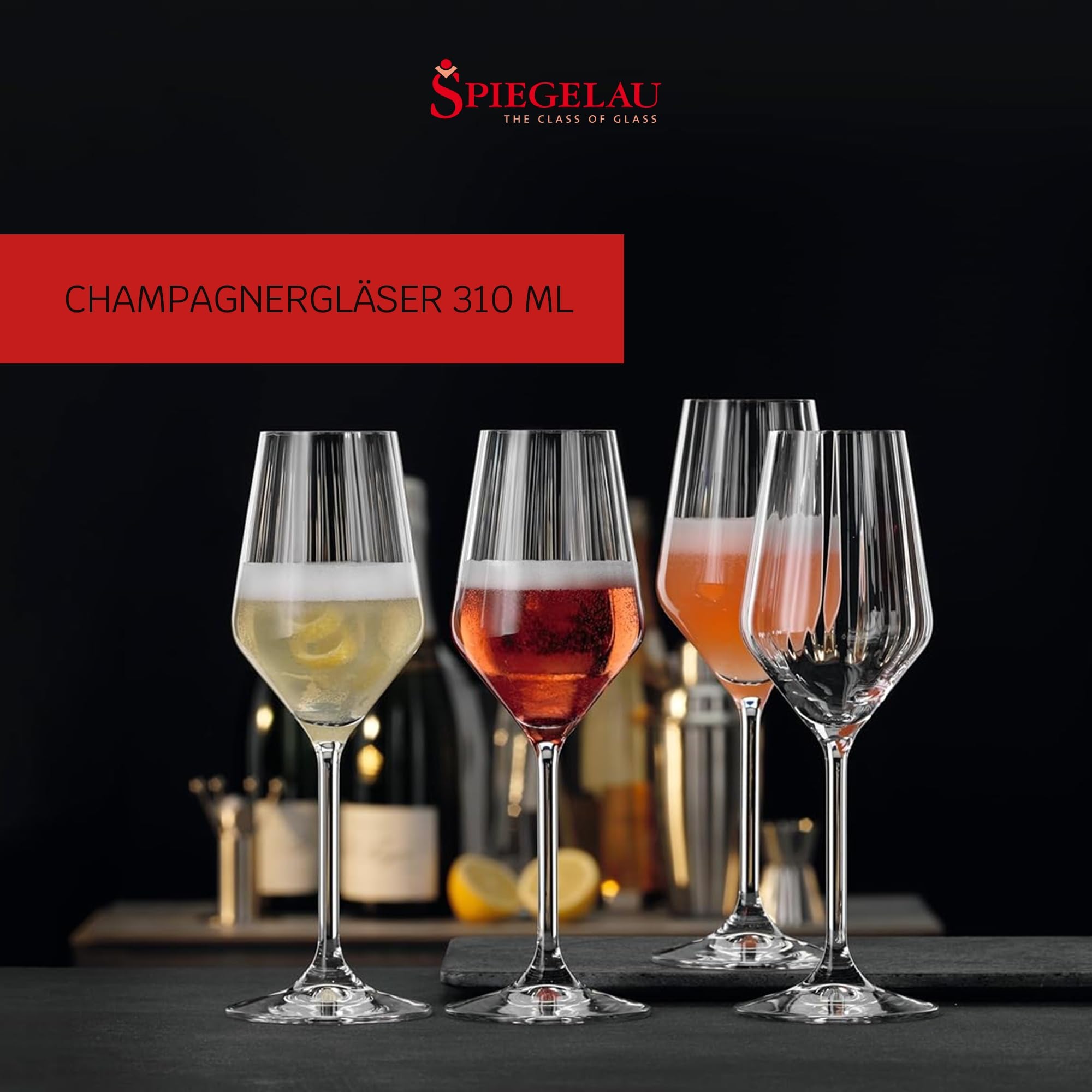SPIEGELAU Champagnerglas »Champagnergläser Lifestyle 310 ml 4er Set transparent«