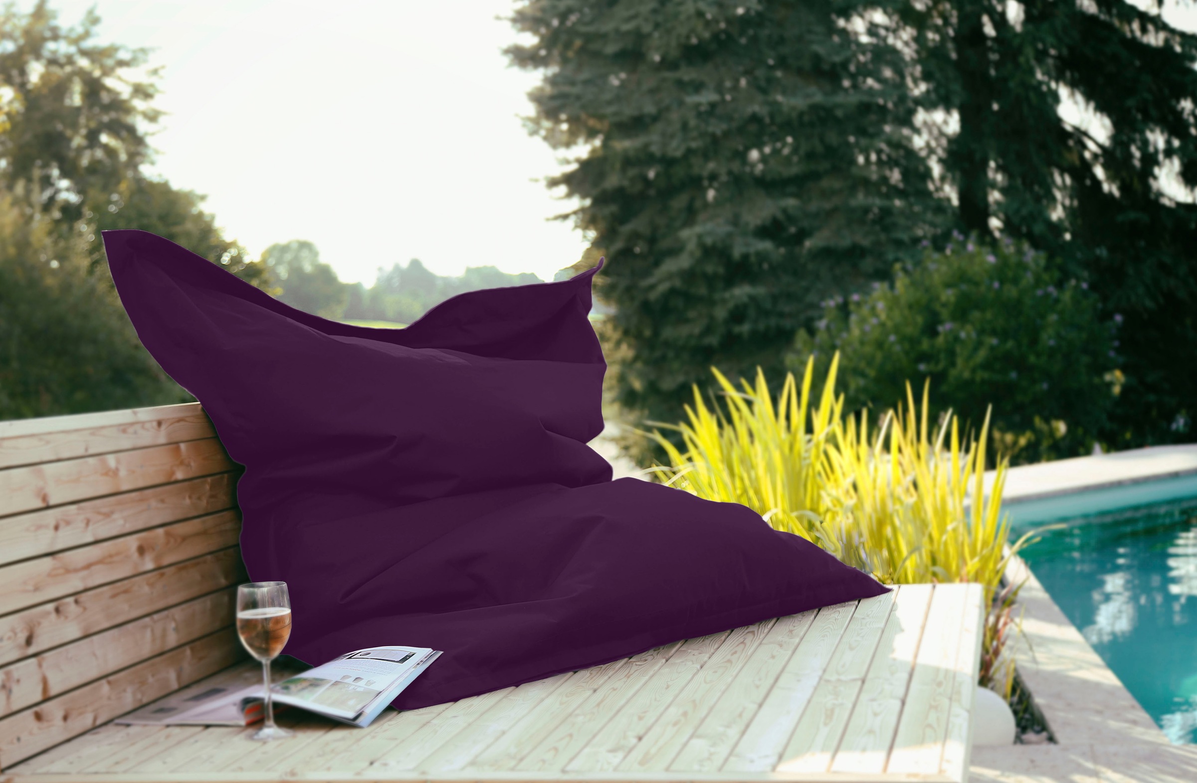 Thumbnail - KiNZLER Sitzsack "XXL Outdoorfähig" 1 Stk. tlg. Uni Farben, Outdoor geeignet, ideal im Wohnzimmer & Kinderzimmer