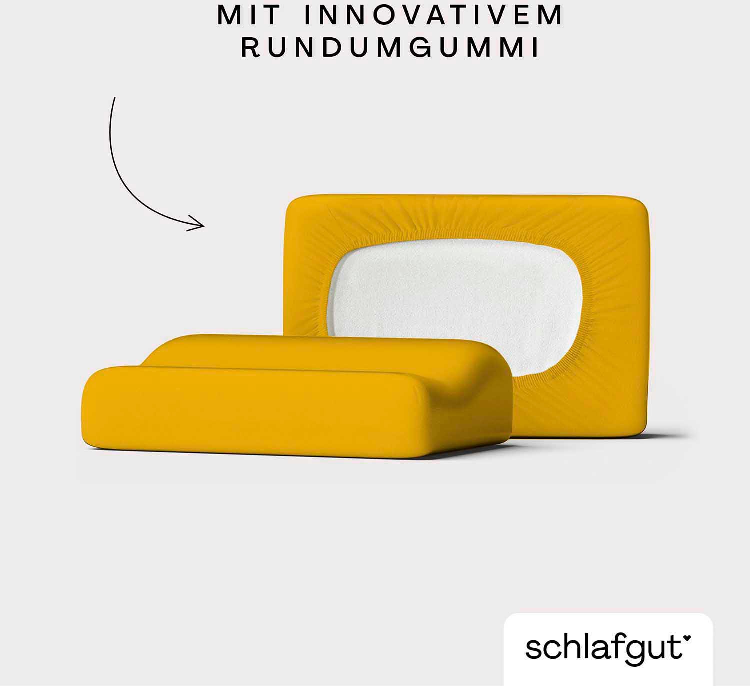 Schlafgut Kissenbezug »Pure flexibler Kissenbezug für Nackenstützkissen«, (1 St.), Bio-Baumwolle mit Elasthan, mit Gummizug, bügelfrei