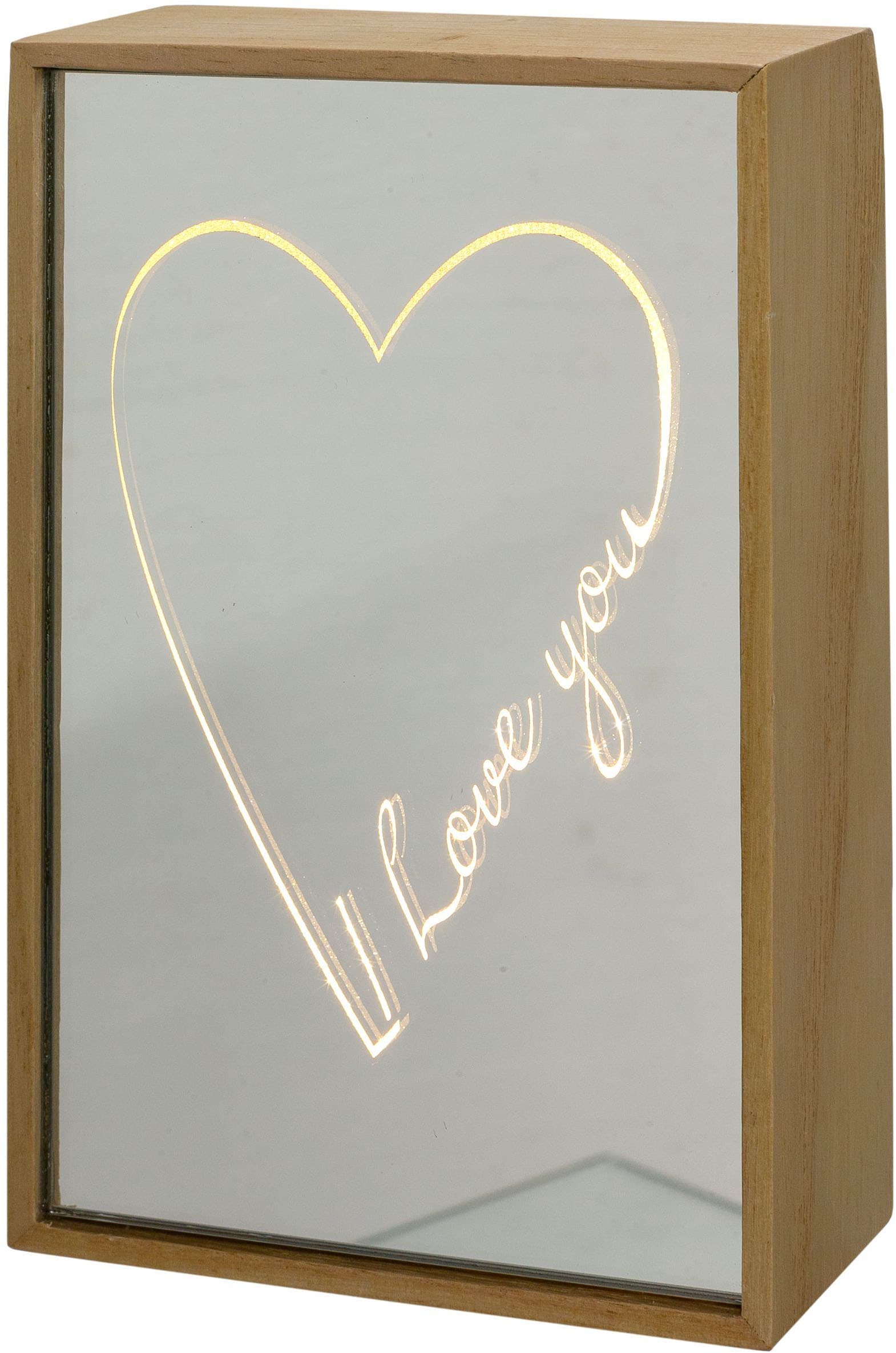 Creativ home LED-Dekofigur "Dekoobjekt mit Schriftzug I LOVE YOU" günstig online kaufen