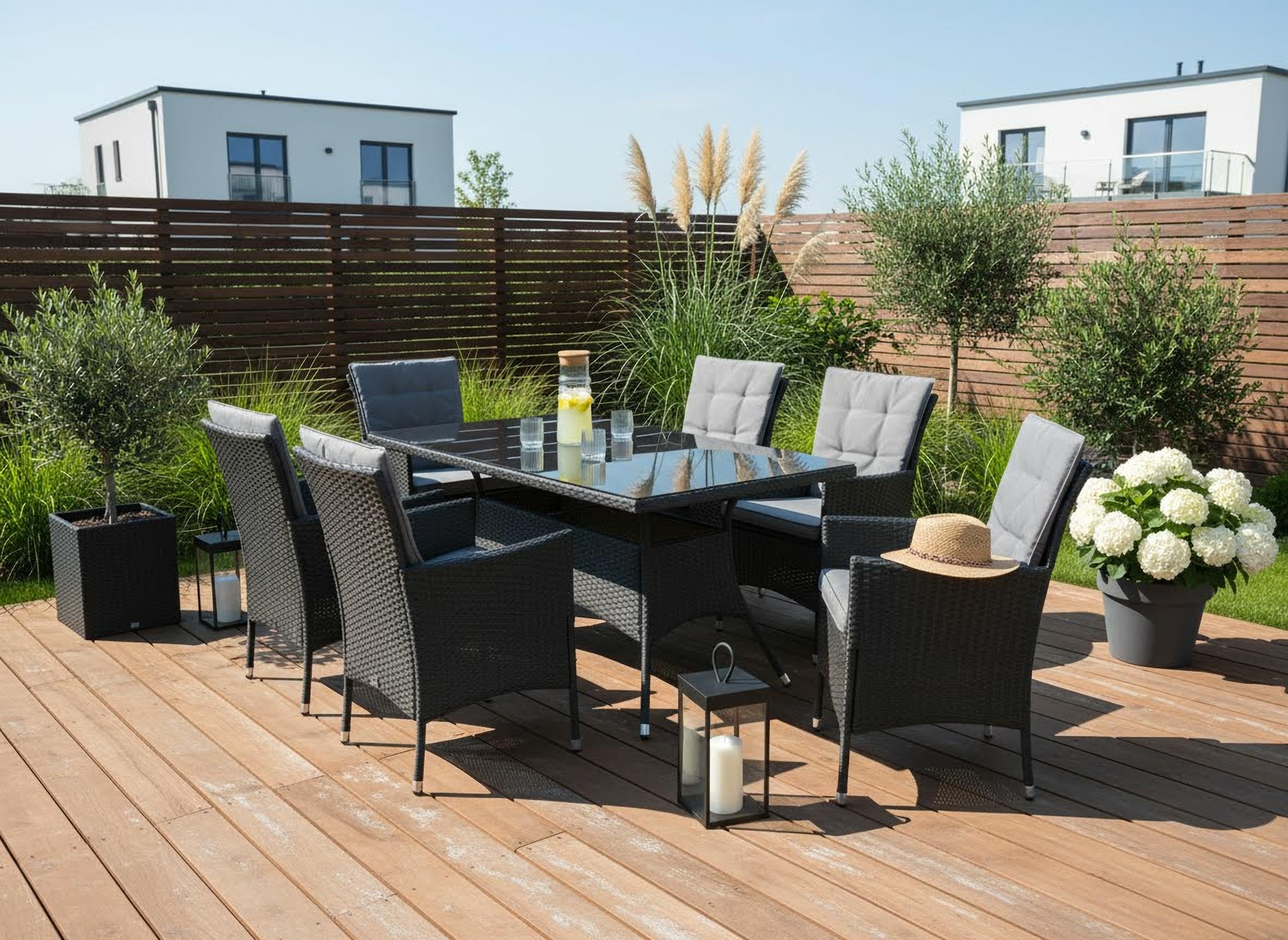 KONIFERA "Mailand" Set, 6x Sessel, 6x Sitzauflagen, 6x Rückenauflagen, 1x T günstig online kaufen