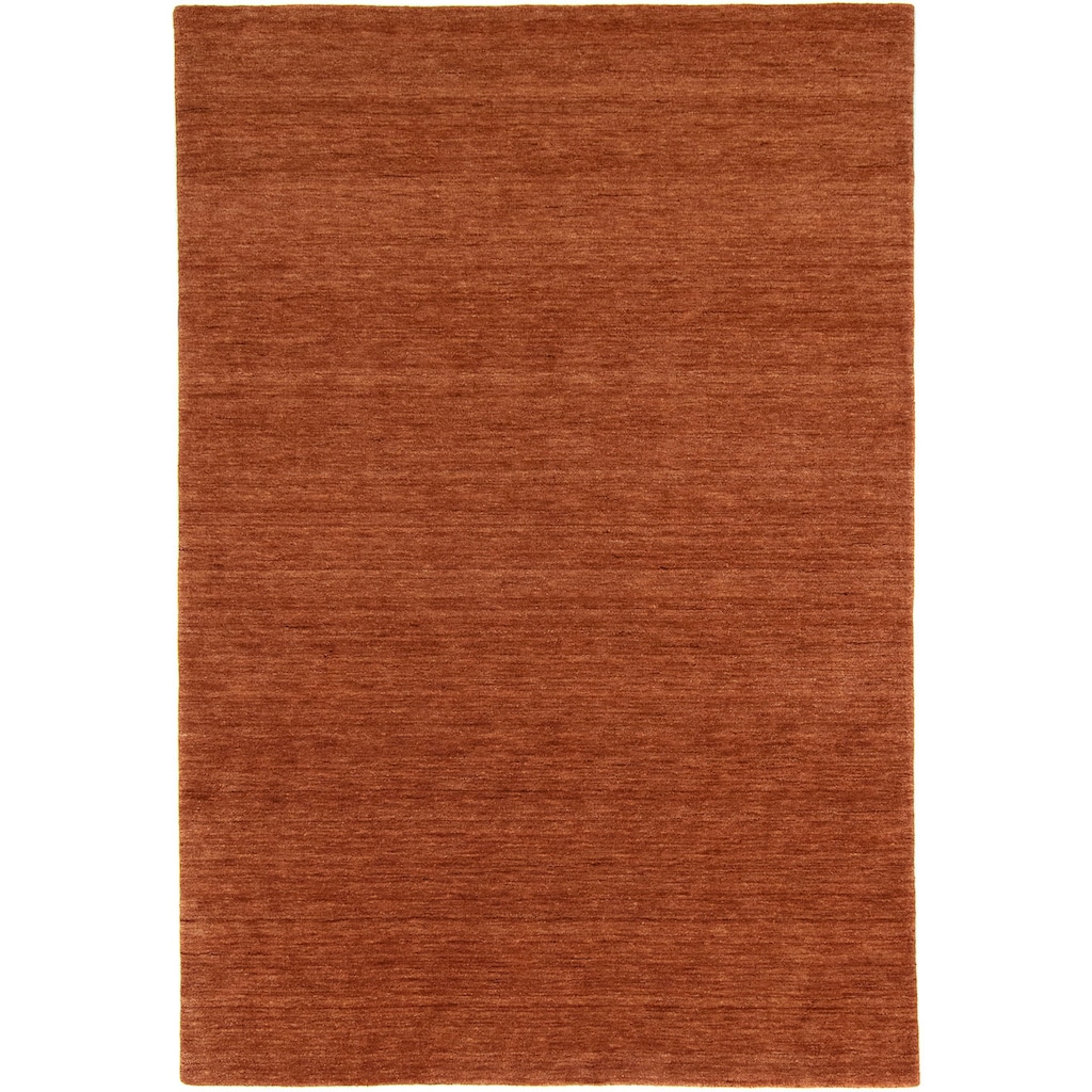 morgenland Wollteppich »Einfarbig Marrone 400 x 80 cm«, rechteckig