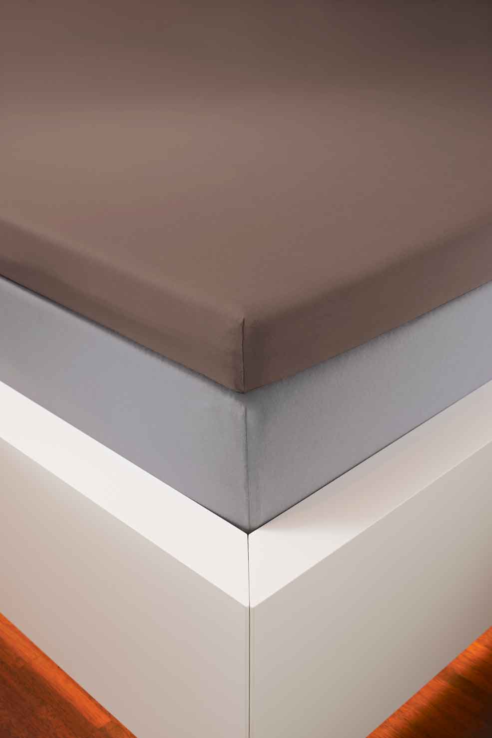 bellana Spannbettlaken "bellana deluxe für Topper, mit Elasthan, Premium Jersey 230 g/m²" mit 5% Elasthan, für Topper mit 4-10cm Höhe, bügelfrei, faltenfrei