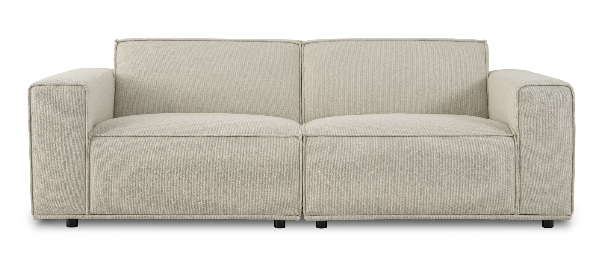 Home affaire 3-Sitzer »Avelin, 228 cm, Chenille, Struktur-Boucle«, mit Wellenunterfederung, Kedernaht, bodentief, Skandi-Design