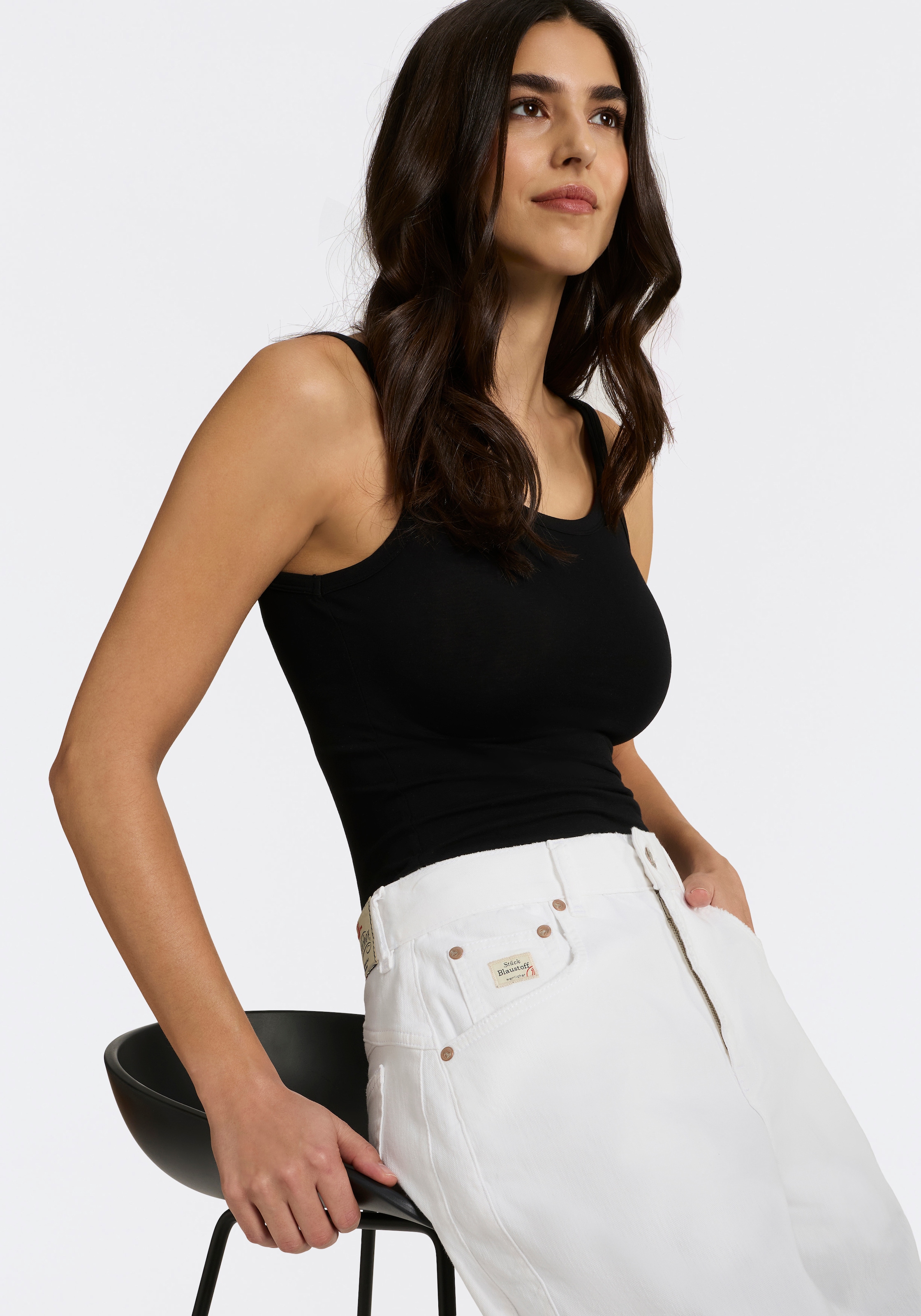 Herrlicher 5-Pocket-Jeans »Barrow Denim White Stretch« im Barrel Fit, Abnäher