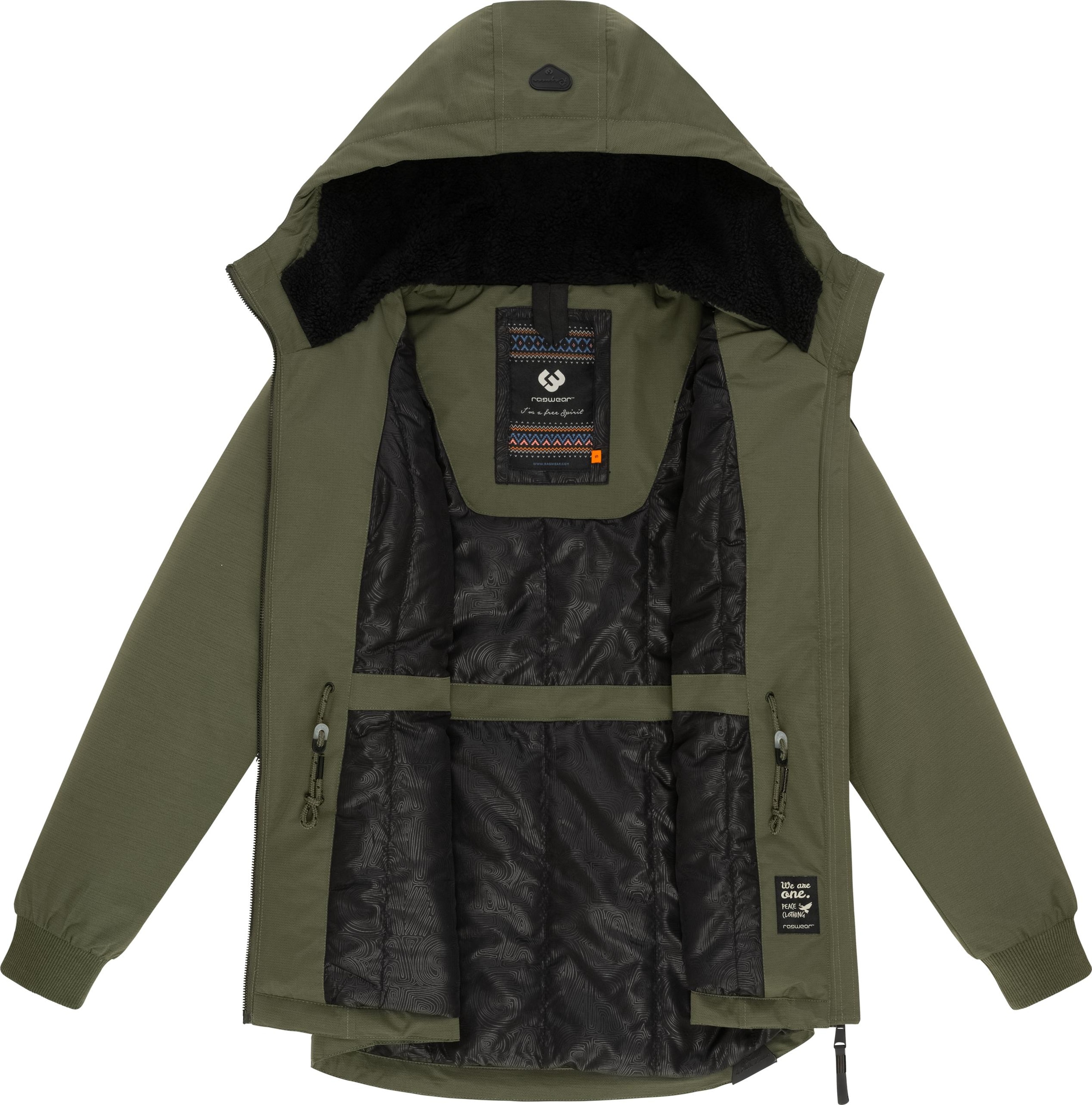 Ragwear Winterjacke »Dowey Warm Rain«, (1 St.), mit Kapuze, Wasserdichte Damen Jacke für den Winter