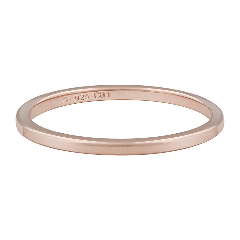 CAÏ Fingerring »925 Silber rosé vergoldet Basic Stacking«