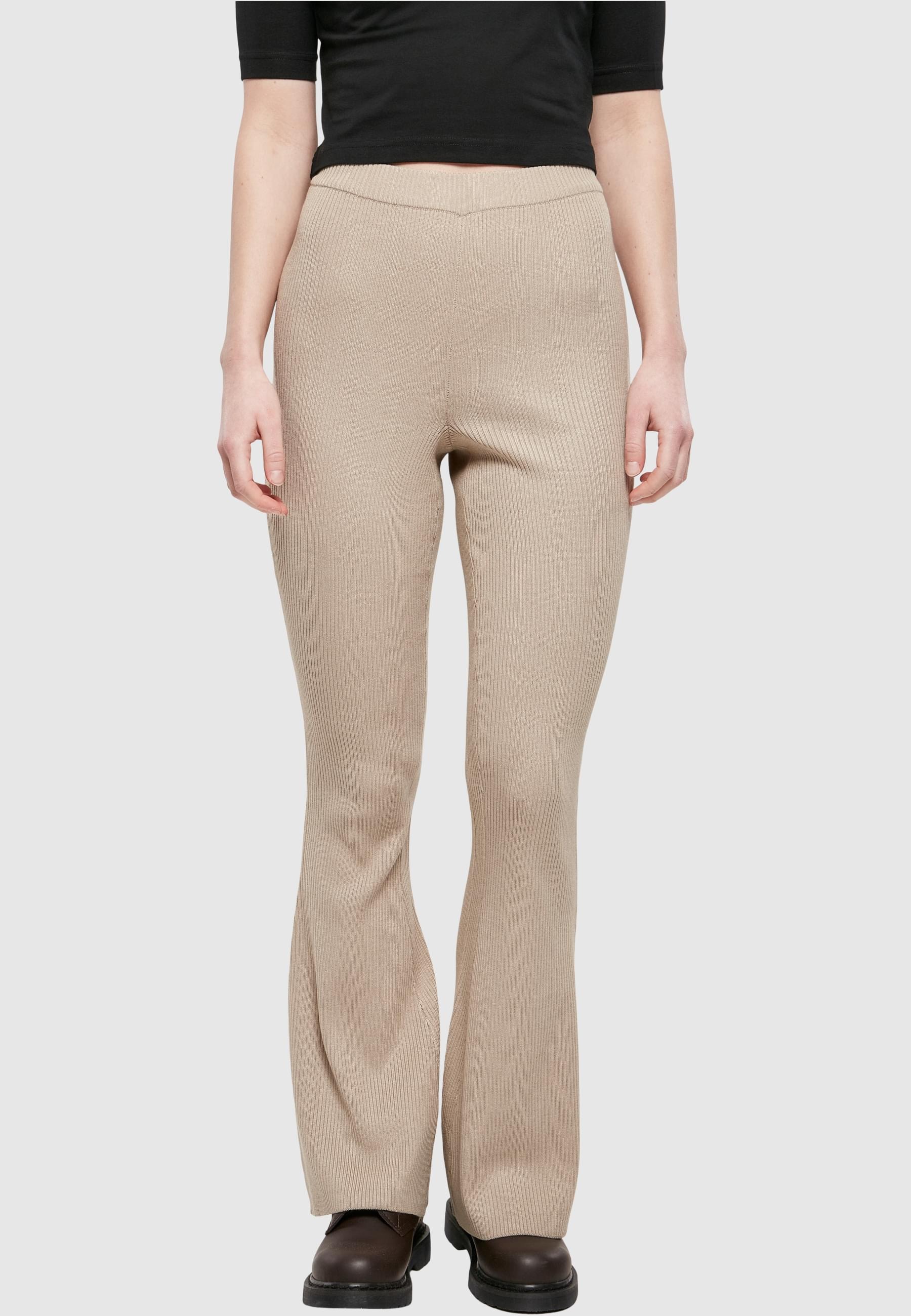 URBAN CLASSICS Leggings »Urban Classics Damen Ladies Rib Knit Bootcut Leggings«, (1 tlg.)