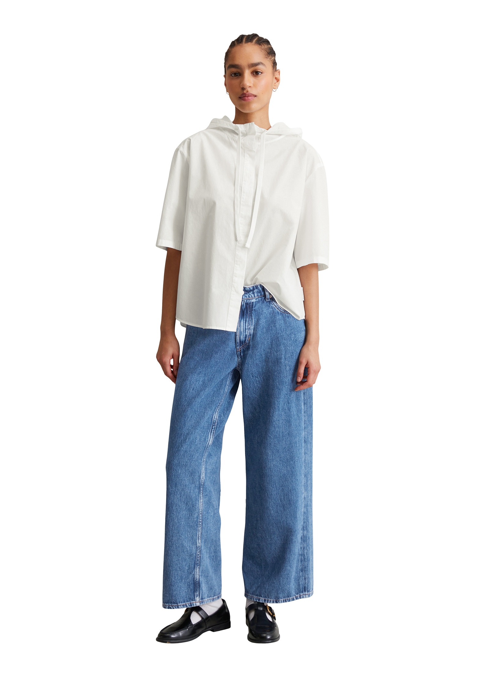 Marc O'Polo DENIM Kurzarmbluse »aus Organic Cotton«