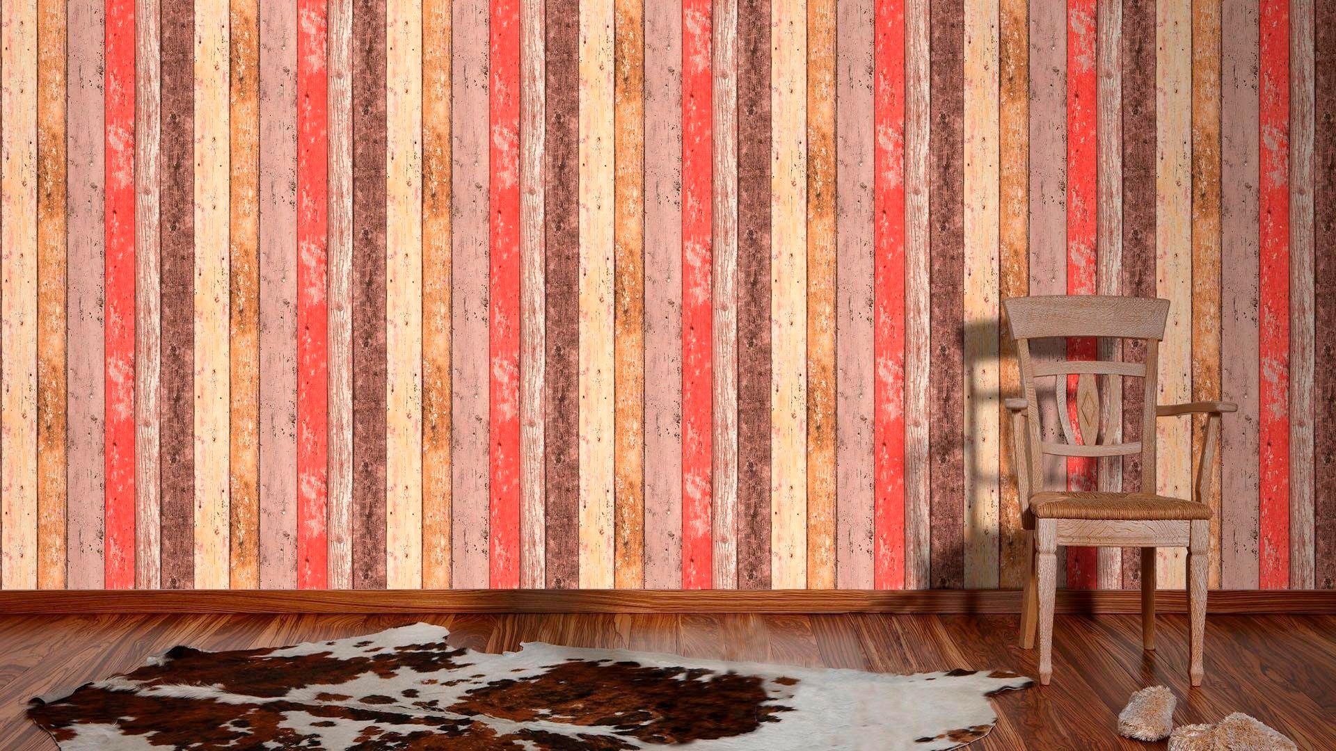 living walls Vliestapete »Best of Wood`n Stone 2nd Edition«, Holz, Tapete  Holzoptik Braun Rot Beige matt leicht strukturiert bestellen | BAUR