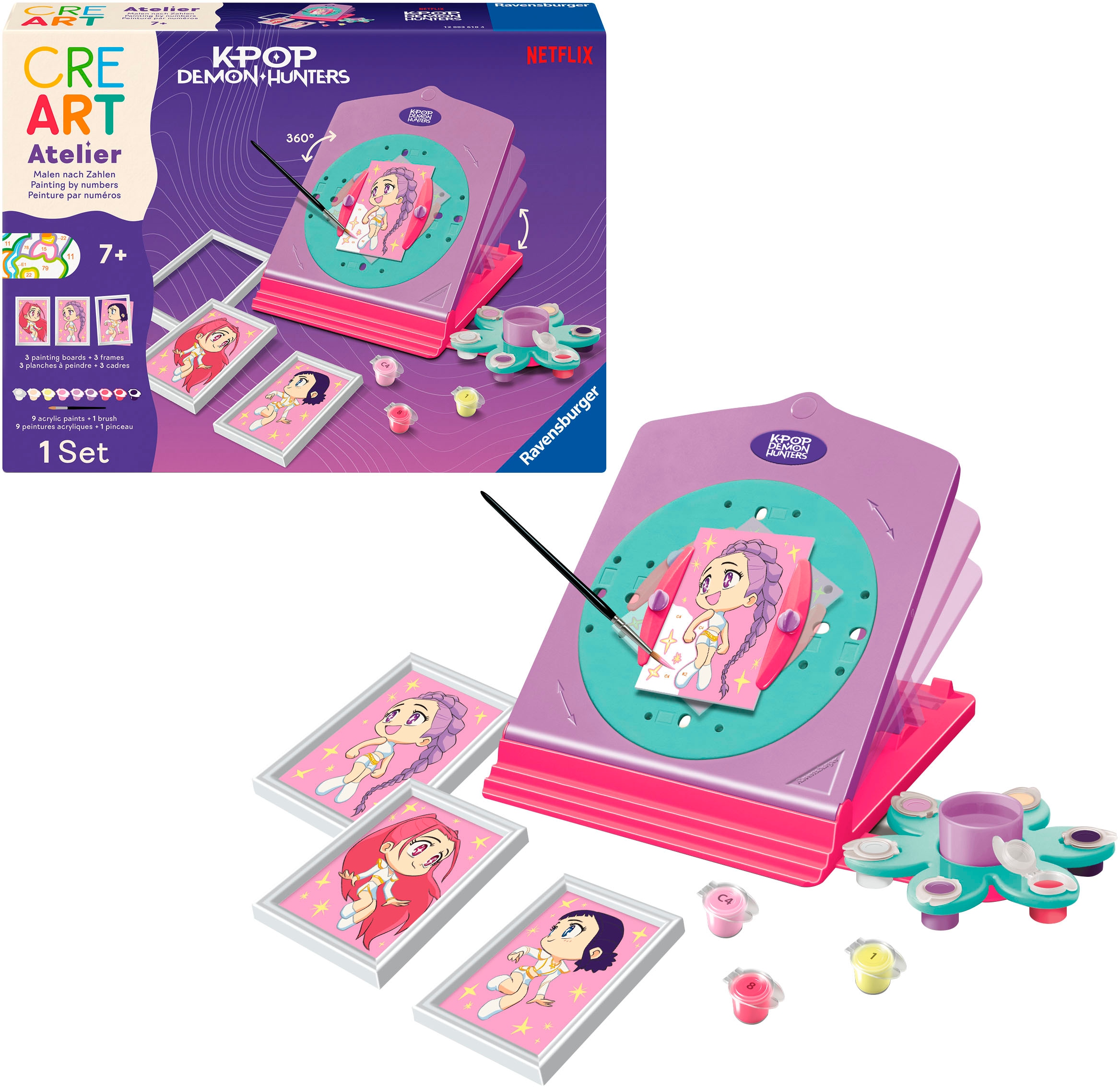 Ravensburger Malen nach Zahlen »CreArt, K-Pop Demon Hunters - Atelier Rumi, Mira & Zoey« Made in Europe