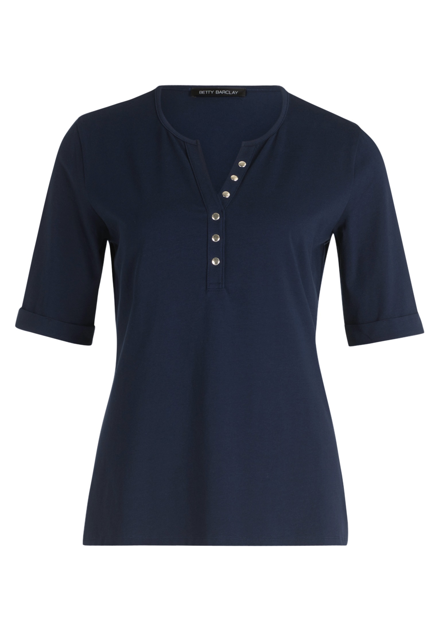 Betty Barclay Kurzarmshirt "Damen Basic Shirt mit Knöpfen" 1 Stk. tlg. Form günstig online kaufen