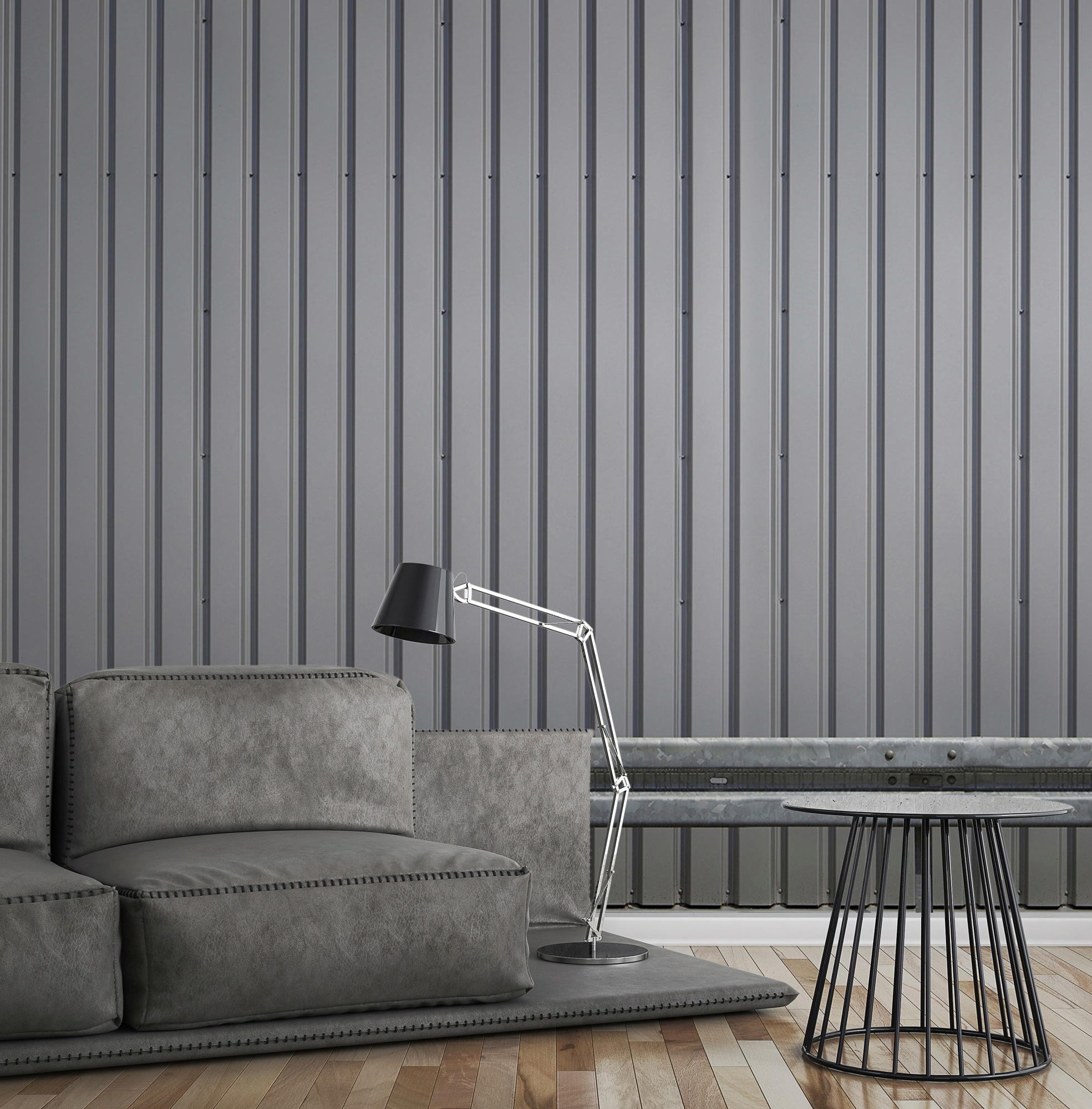 Architects Paper "Iron Wall Silver" Vlies, Wand, Schräge günstig online kaufen