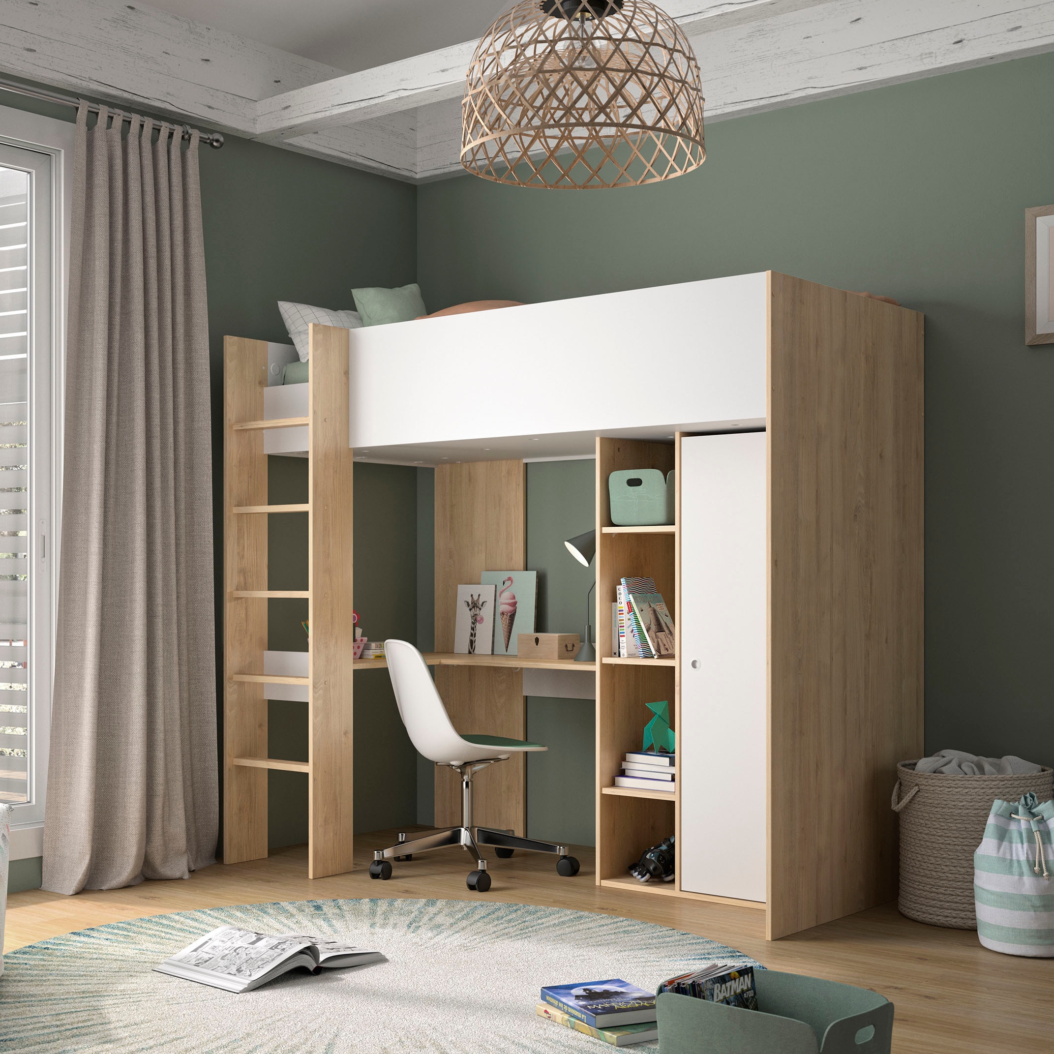 Gami Hochbett "MATIS Hochbett" Platzersparnis, super praktisch und funktion günstig online kaufen