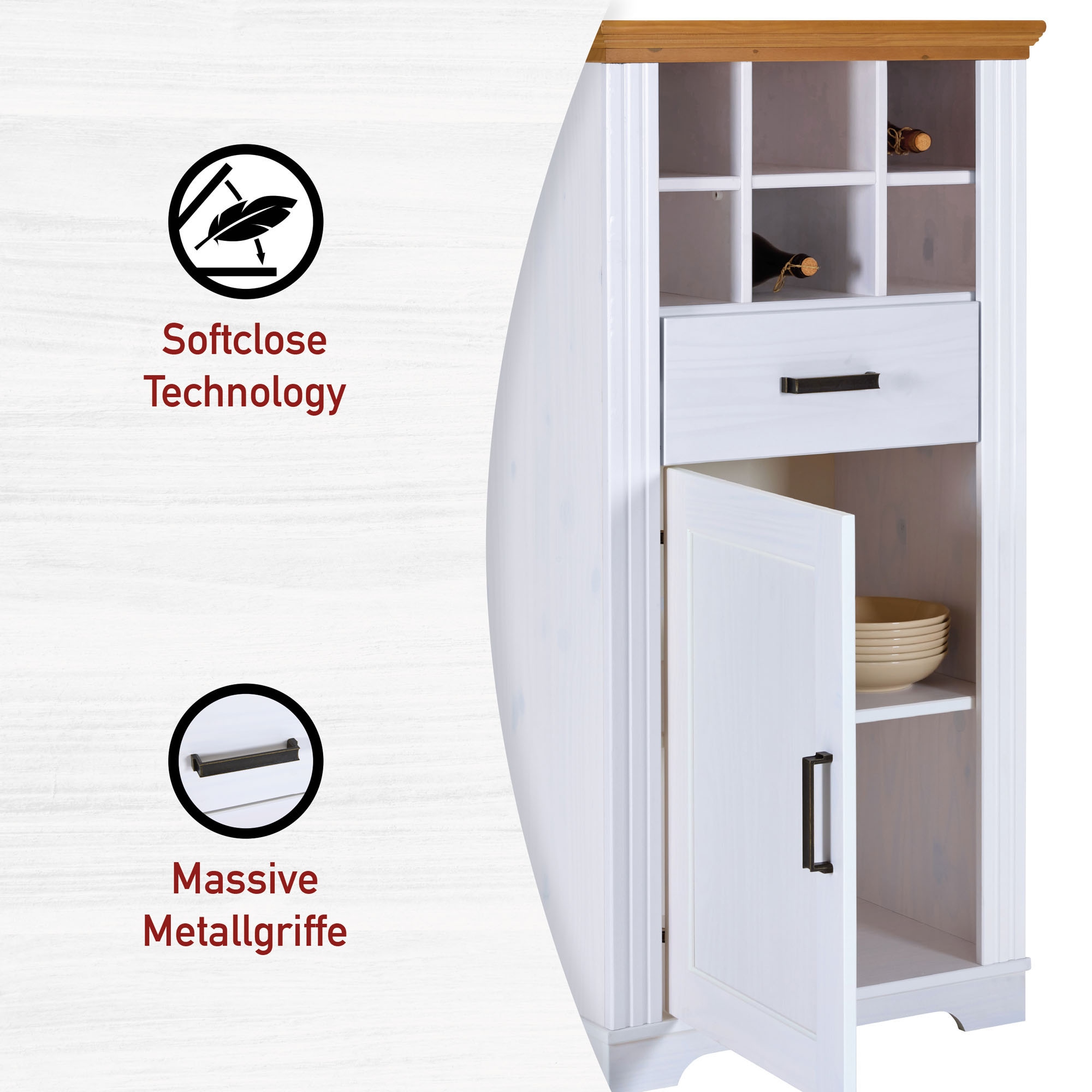 Inter Link Highboard »Highboard Maluno« 1 Stk. tlg.