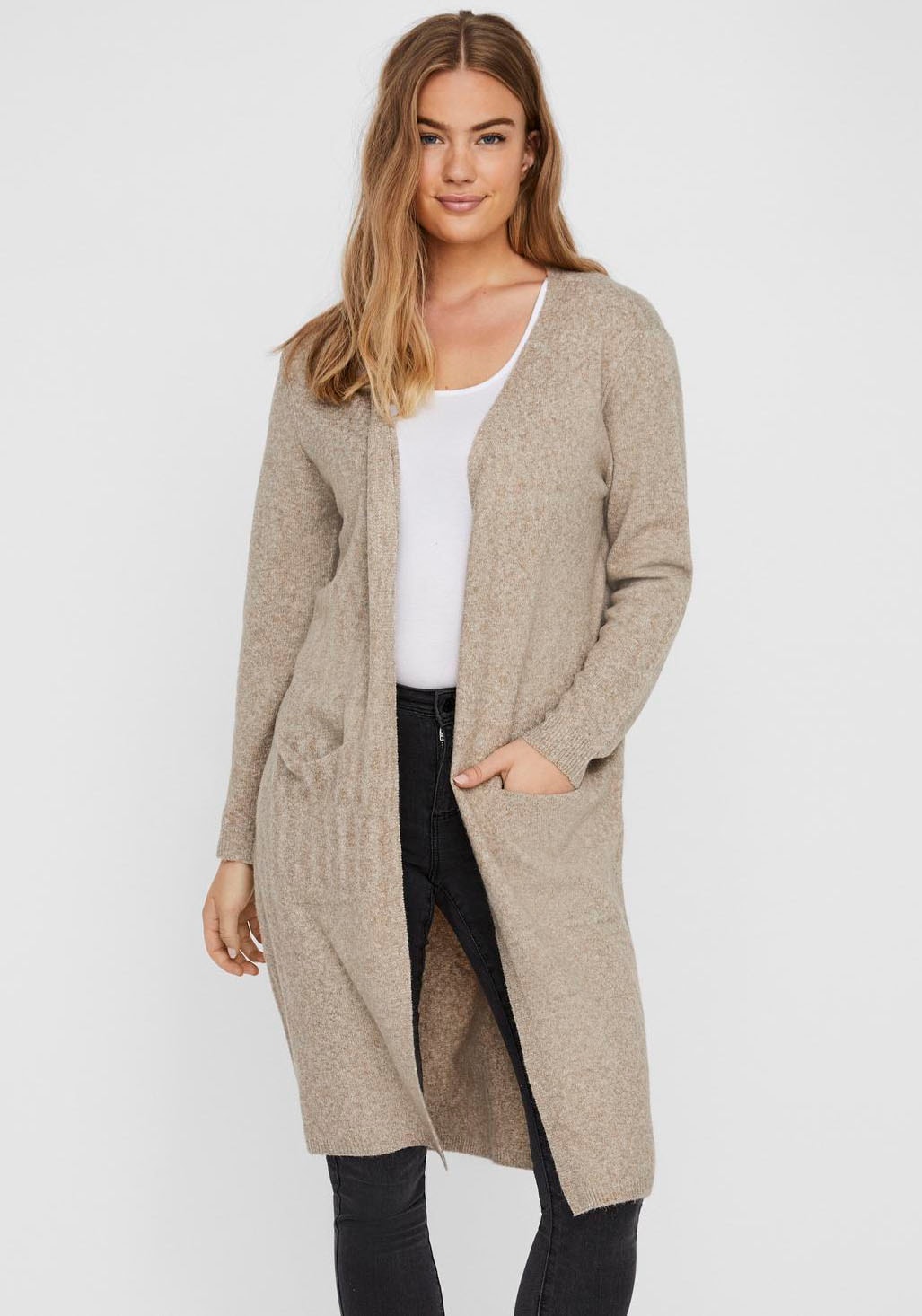 Vero Moda Strickjacke "VMDOFFY LS LONG OPEN CARDIGAN GA NOOS"