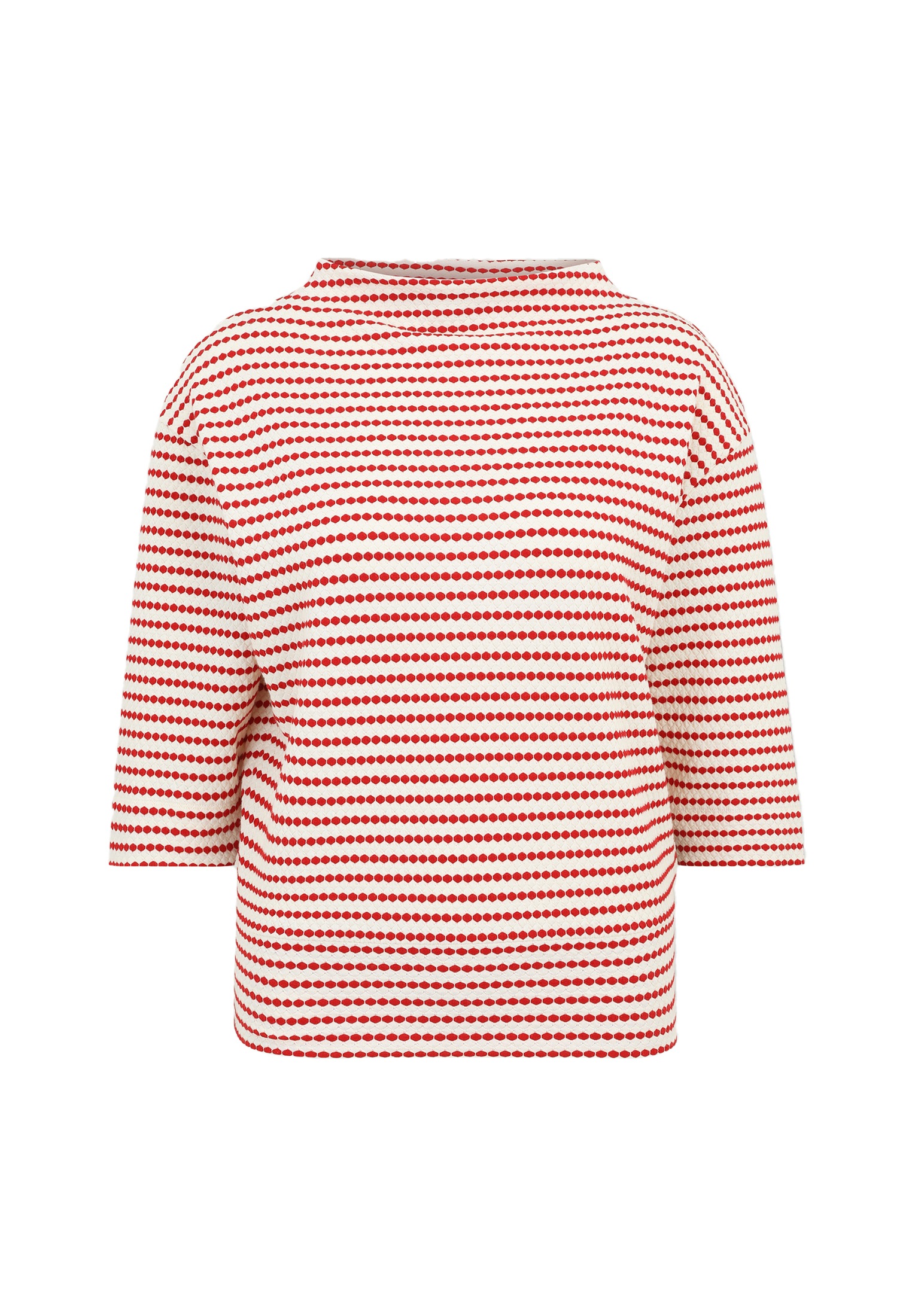Zero Sweatshirt »zero Sweatshirt geringelt mit 3/4 Ärmel«, Plain/ohne Details