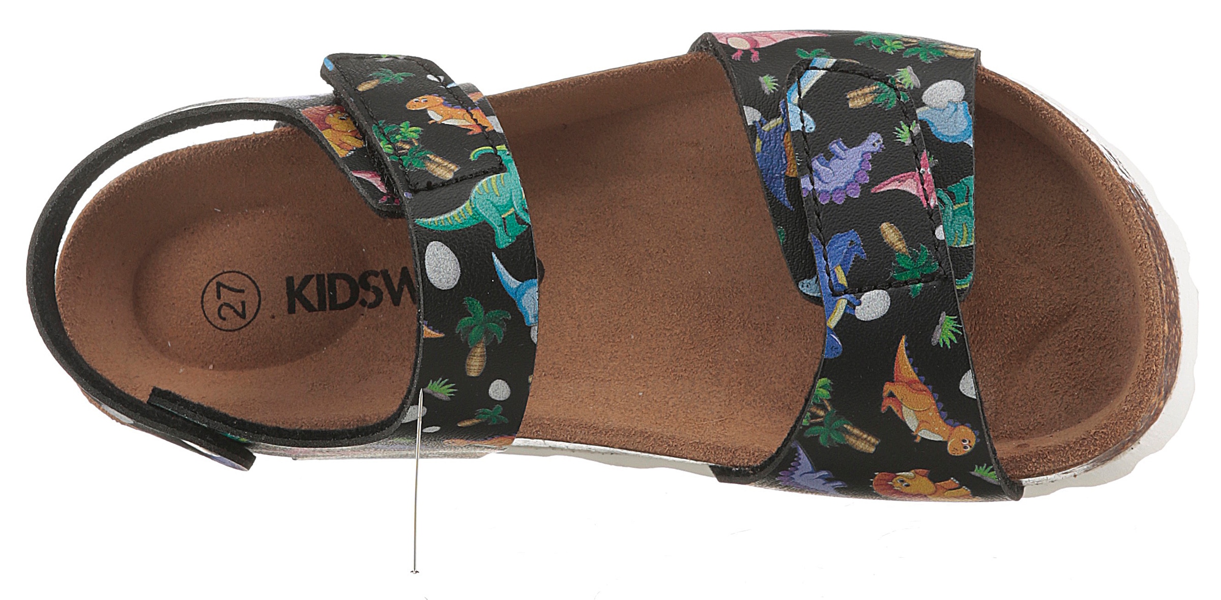 KIDSWORLD Riemchensandale »Dinos«, Klettschuh, Sommerschuh, Urlaubschuh mit Dino-Druck
