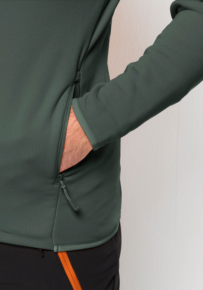 Jack Wolfskin Fleecejacke »BAISELBERG HOODED FZ M«, mit Kapuze