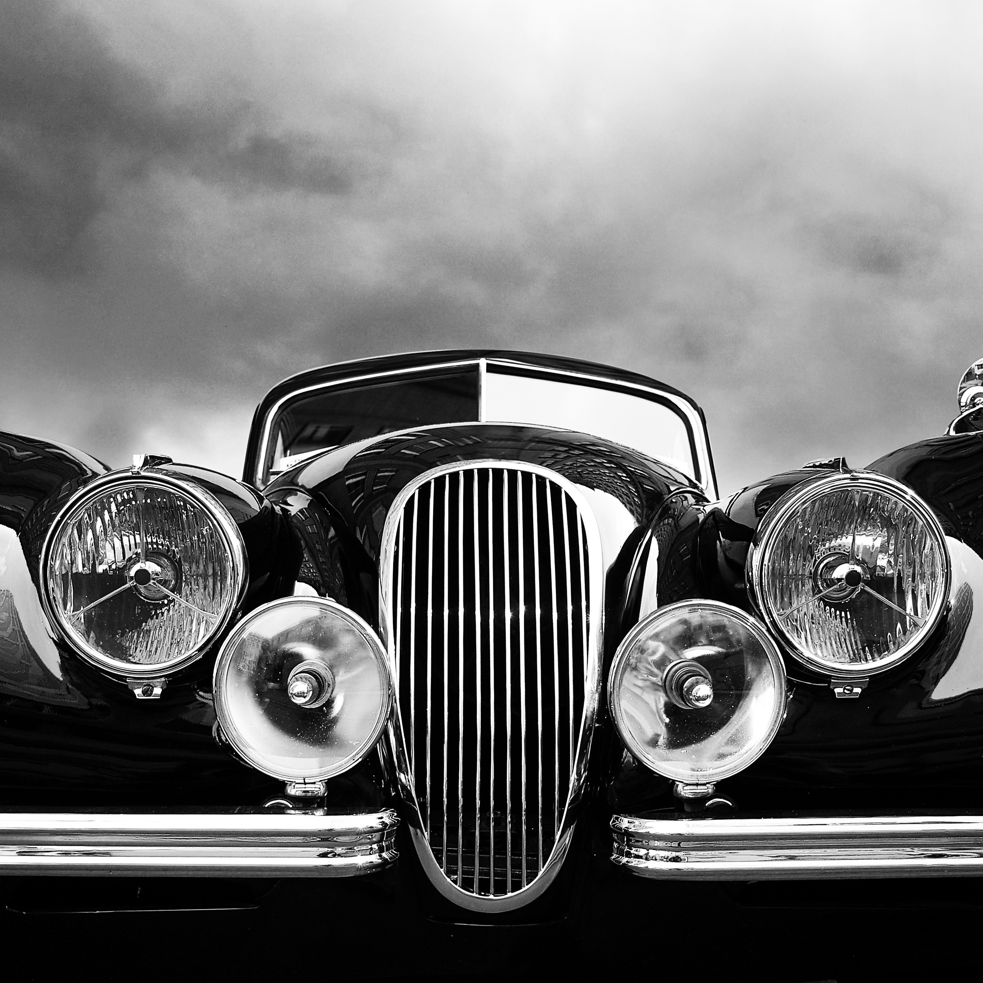 queence Leinwandbild "Sir" Auto  Autos  Schwarz-Weiß 1 Stk. tlg. mit sehr g günstig online kaufen