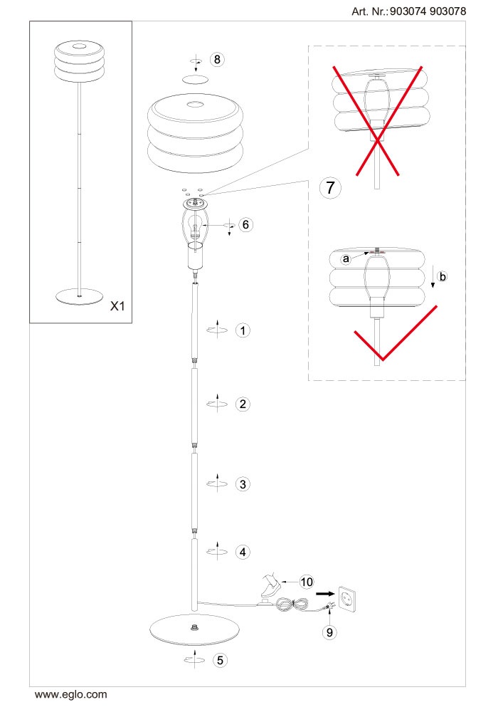EGLO LED Stehlampe »TORTORA« E27 1 Stk. Stehleuchte, Lampe, Wohnzimmerlampe, chrom Glas, H:160cm, Ø 30 cm