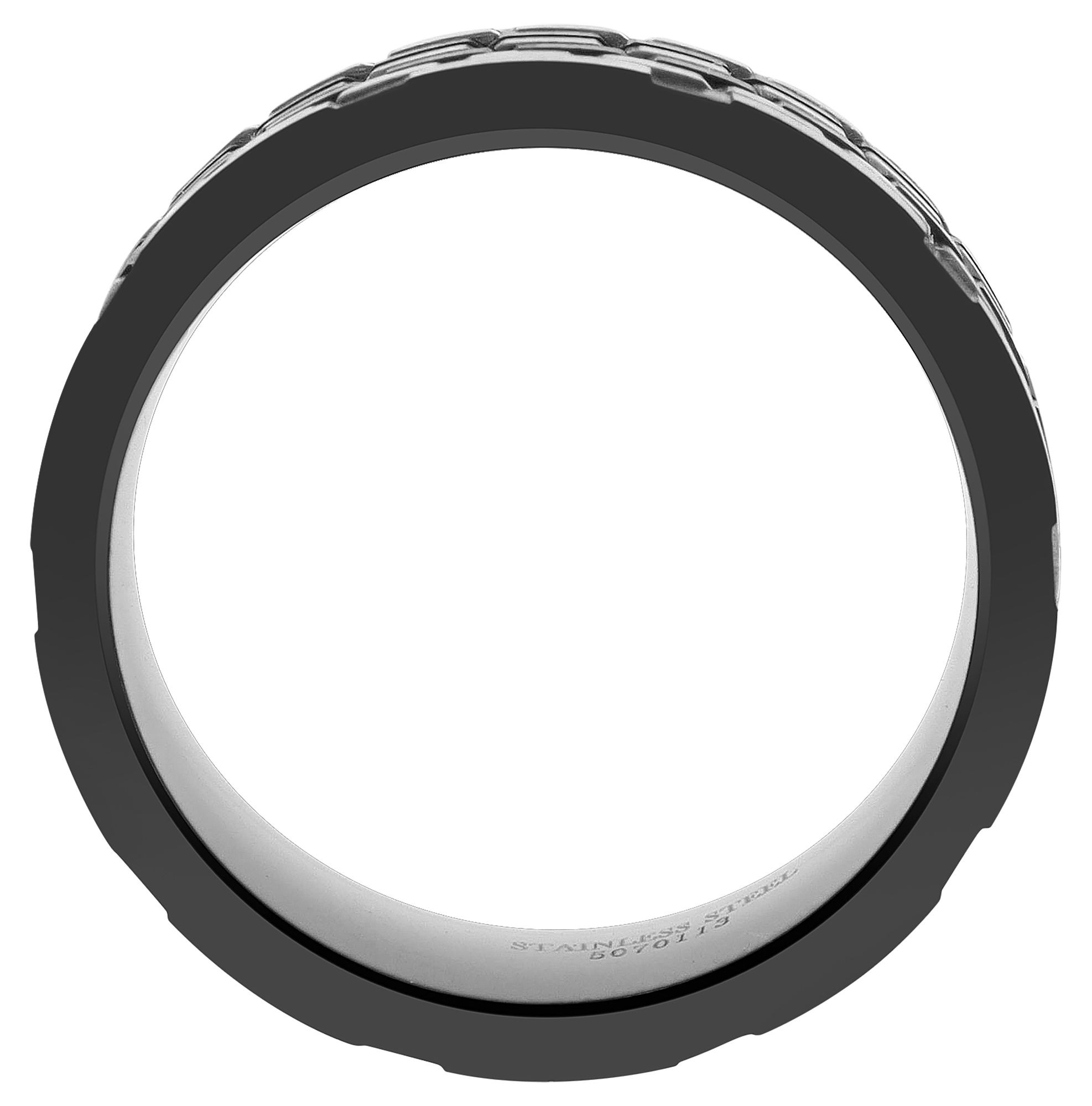 Fingerring ADELIA´S "Herren Ring aus Edelstahl" Gr. 64, schwarz, Fingerringe, Herren, 64, Edelstahl, Fingerring 7