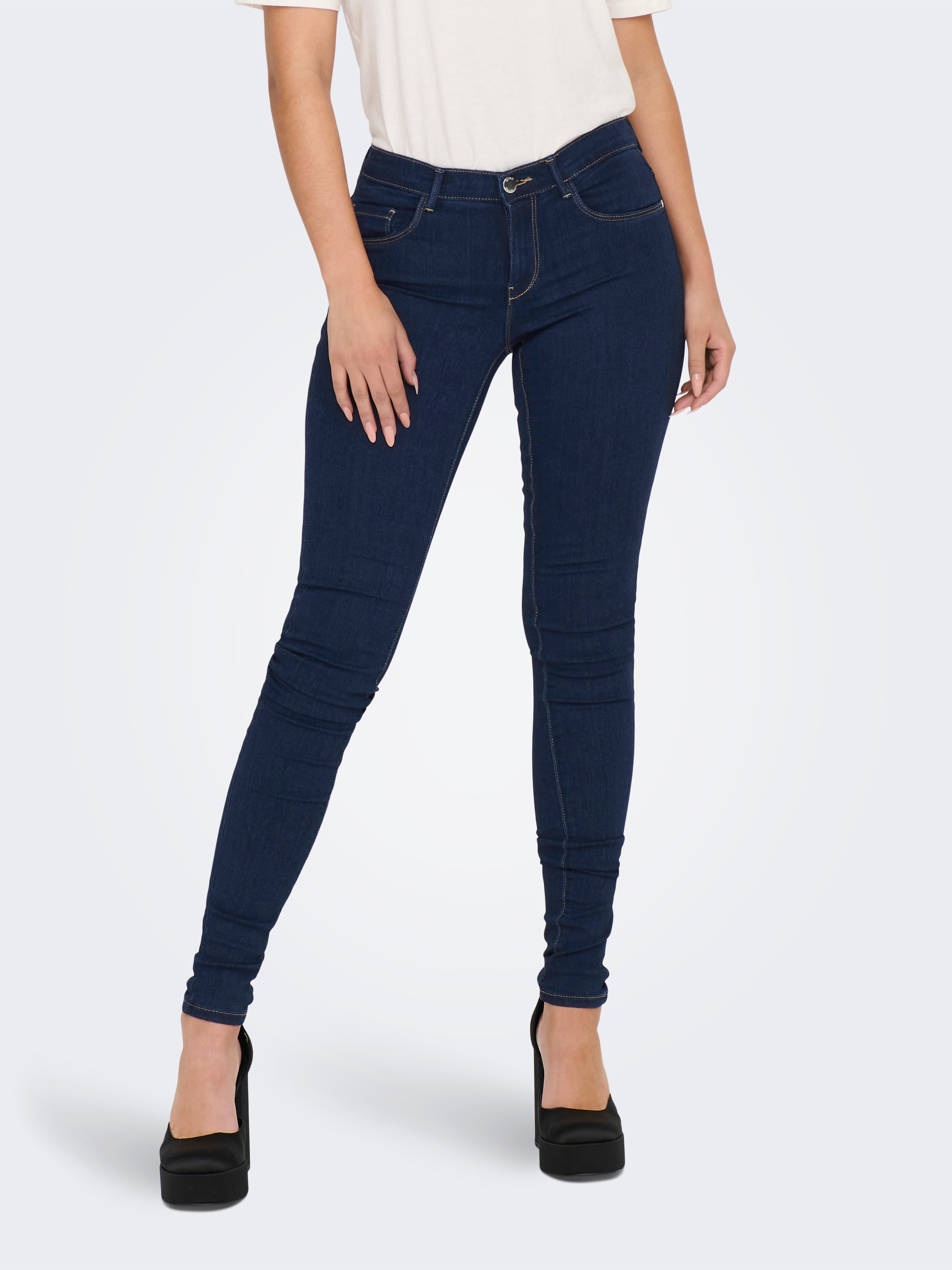 ONLY Skinny-fit-Jeans "ONLRINA REG WAIST SK BOX DNM" Viskosemischung, skinn günstig online kaufen