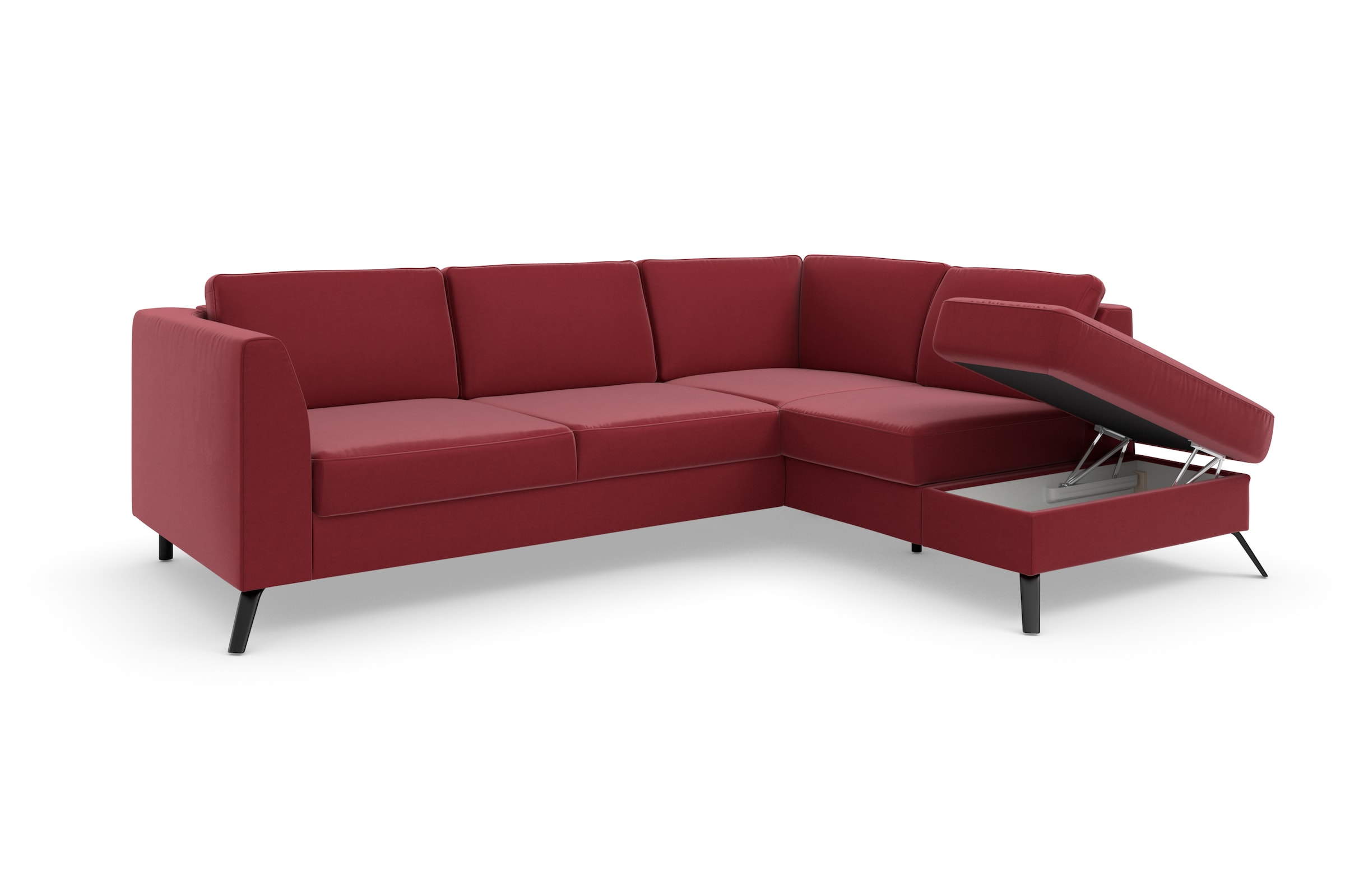sit&more Ecksofa »Olsen L-Form«, inklusive Sitztiefenverstellung, wahlweise mit Bettfunktion, 15cm hoch