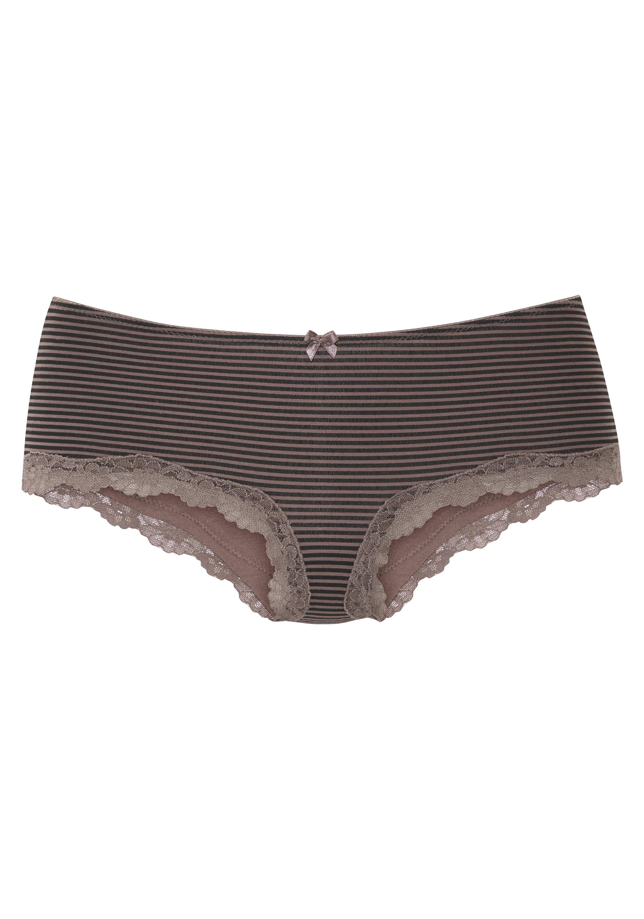 LASCANA Panty 3er-Pack,  aus elastischer Baumwolle mit zarter Spitze