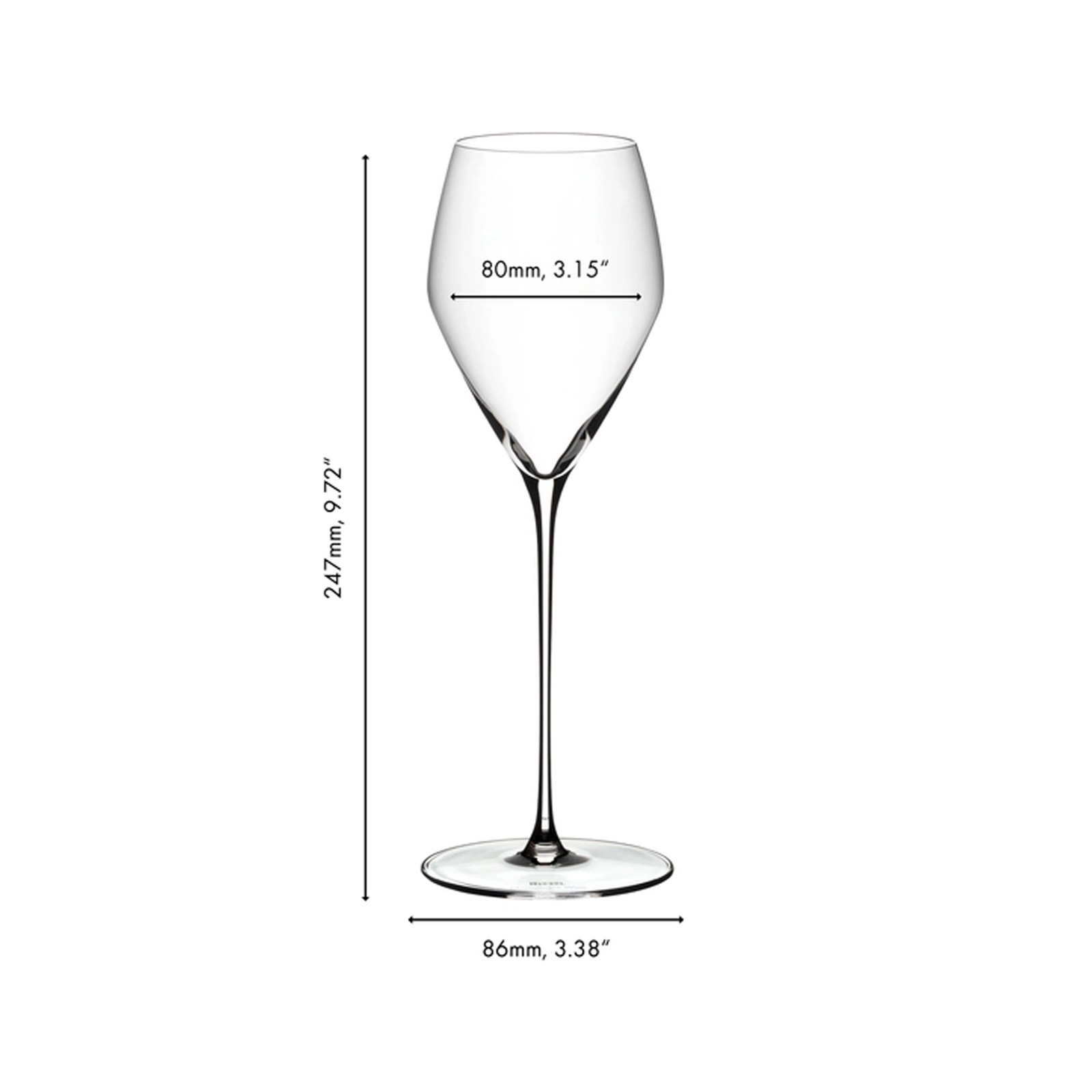 RIEDEL THE WINE GLASS COMPANY Champagnerglas »Champagner Weingläser Veloce 327 ml 6er Set transparent«