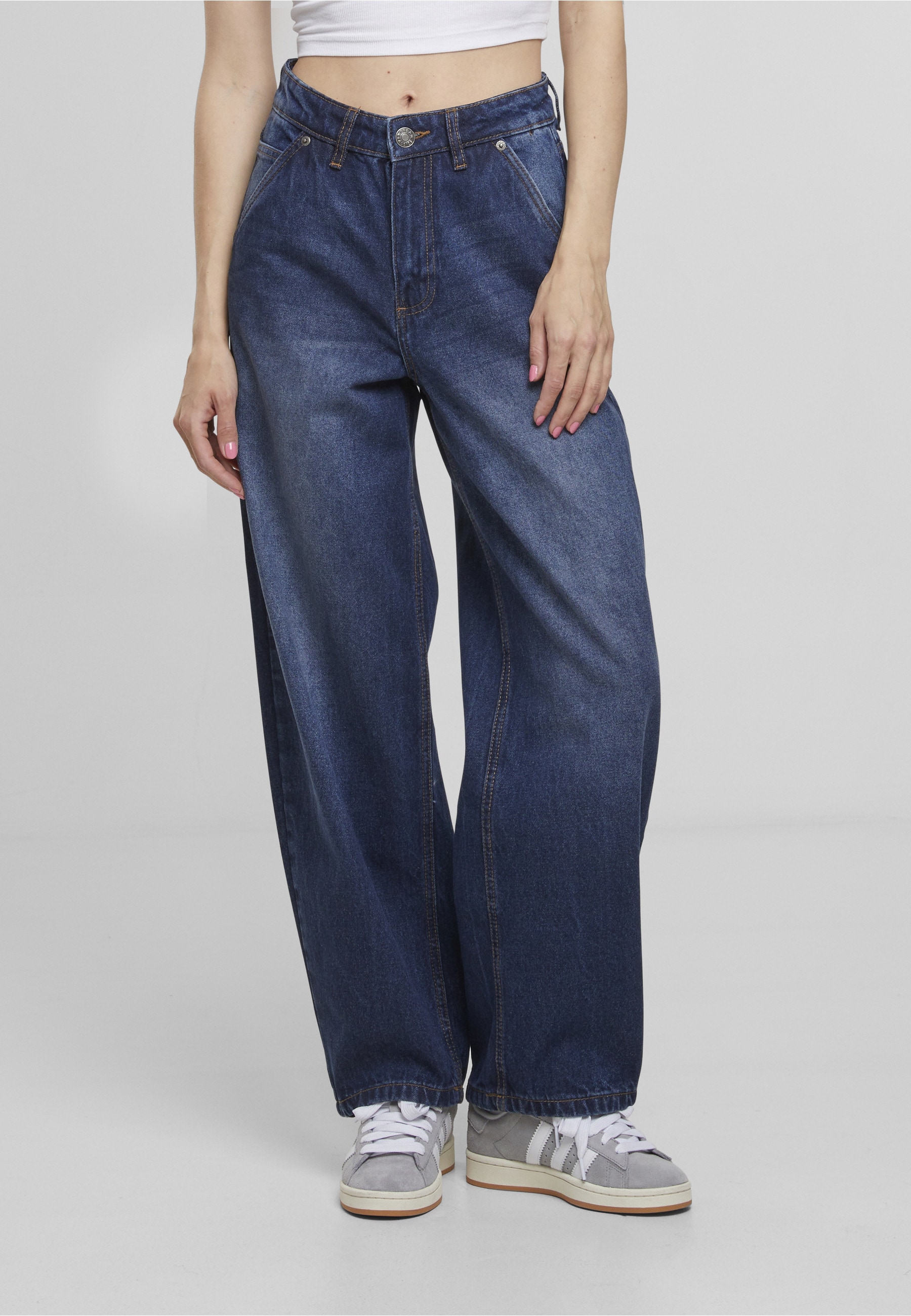 URBAN CLASSICS Bequeme Jeans »Urban Classics Ladies Tapered Baggy Jeans«