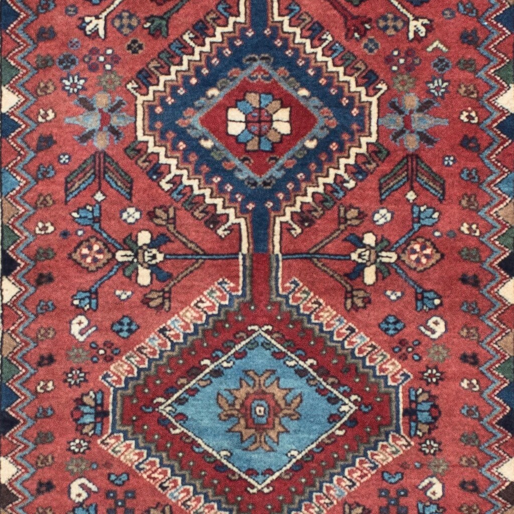 morgenland Wollteppich »Yalameh Felder Rosso chiaro 148 x 98 cm«, rechteckig
