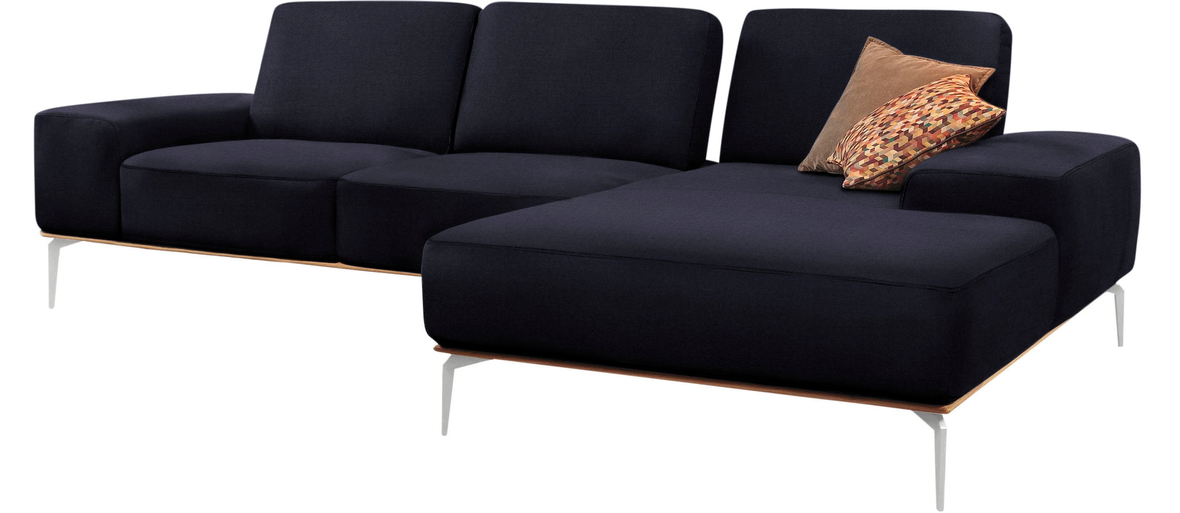 W.SCHILLIG Ecksofa "run", mit elegantem Holzsockel, Füße in Chrom glänzend, günstig online kaufen