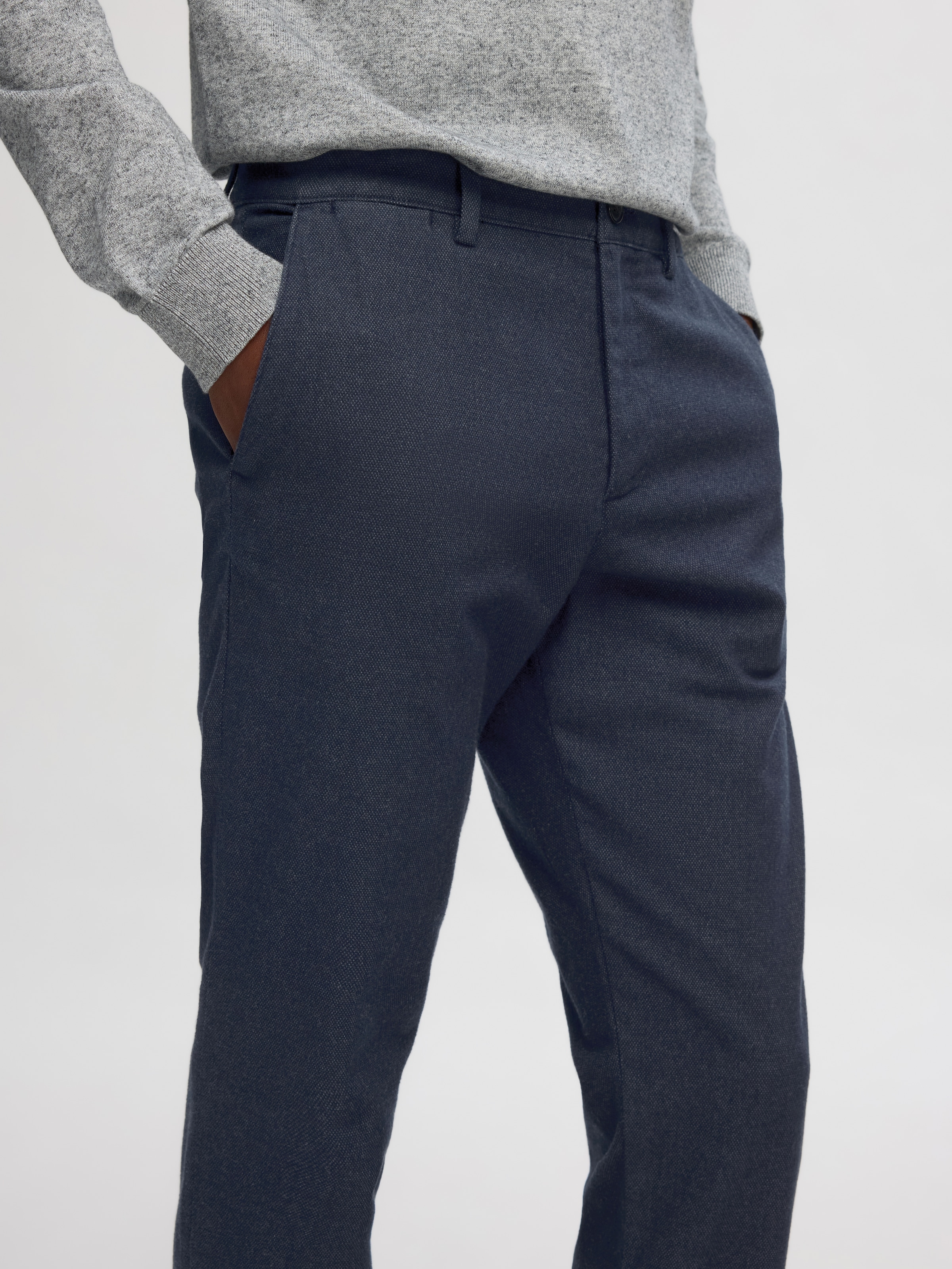 SELECTED HOMME Chinohose »SLH175-SLIM MILES BRUSHED PANTS W NOOS«