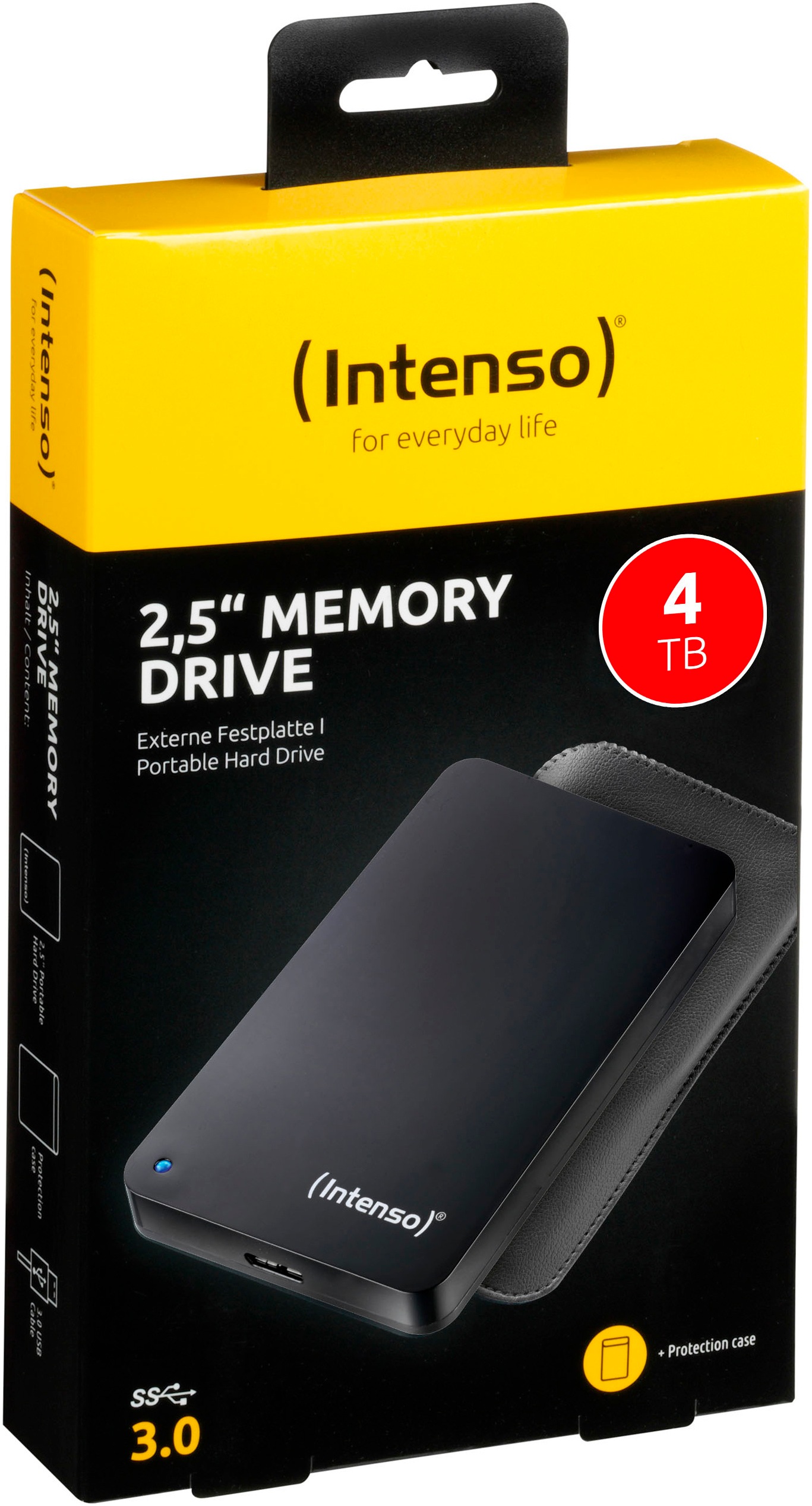Intenso externe HDD-Festplatte »Memory Drive 4TB«, 2,5 Zoll, Anschluss USB 3.0