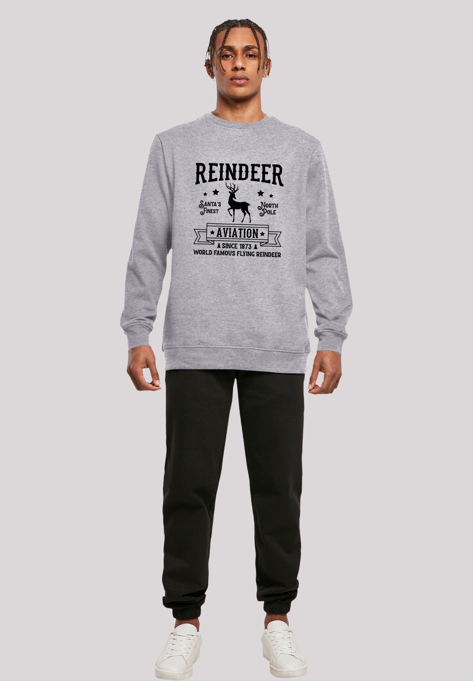 F4NT4STIC Sweatshirt »Reindeer Aviation Retro Weihnachten Sign«, Premium Qualität, Christmas Collection