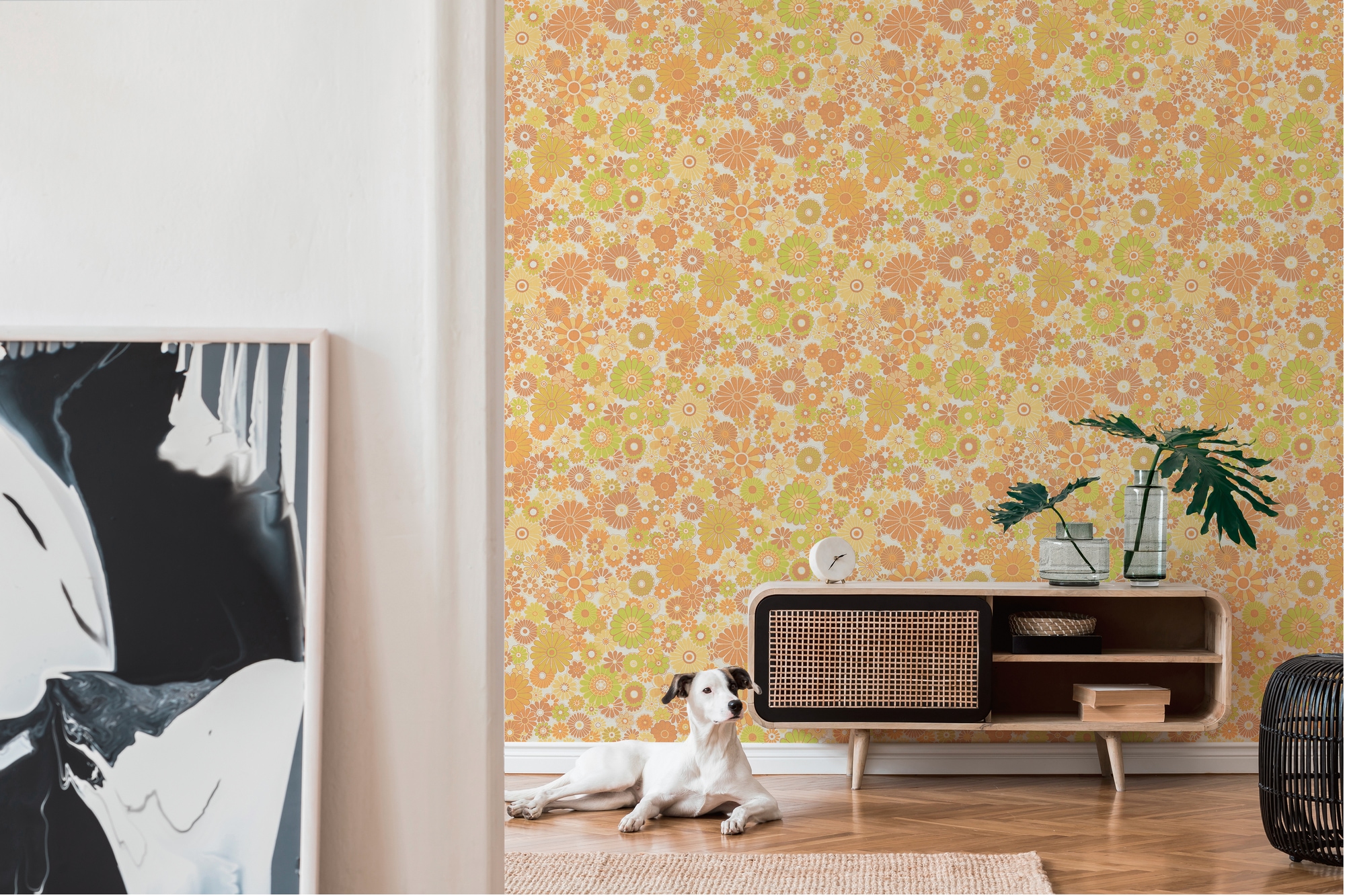 A.S. Création Vliestapete »Retro Chic florale Tapete Mustertapete Retro Blumen« matt strukturiert Vintage Vliestapete für Schlafzimmer Küche Wohnzimmer Floral Design