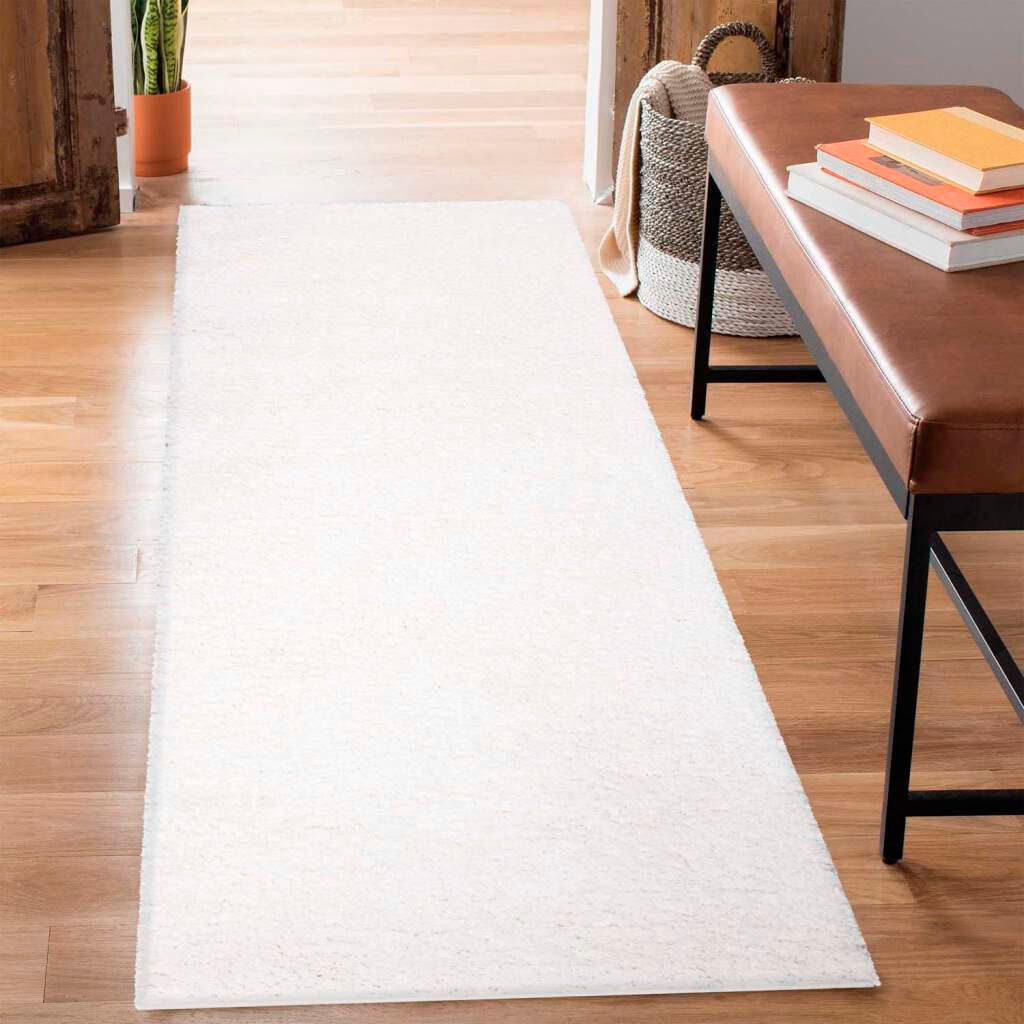 Carpet City Hochflor-Läufer "City Shaggy", rechteckig, Teppich Einfarbig Uni, besonders flauschig-weich