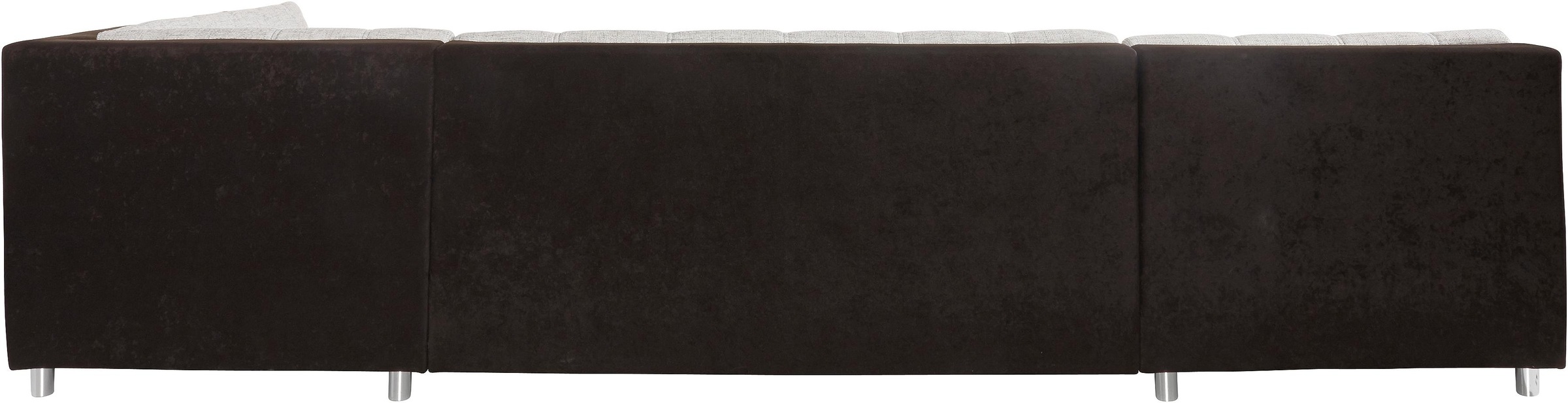 DOMO collection Wohnlandschaft »Treviso incl. Zierkissen, moderne Steppung, XXL: B/T/H: 364/201/83 cm«, wahlweise mit Bettfunktion, in vielen Bezugsarten auch in Cord U-Form