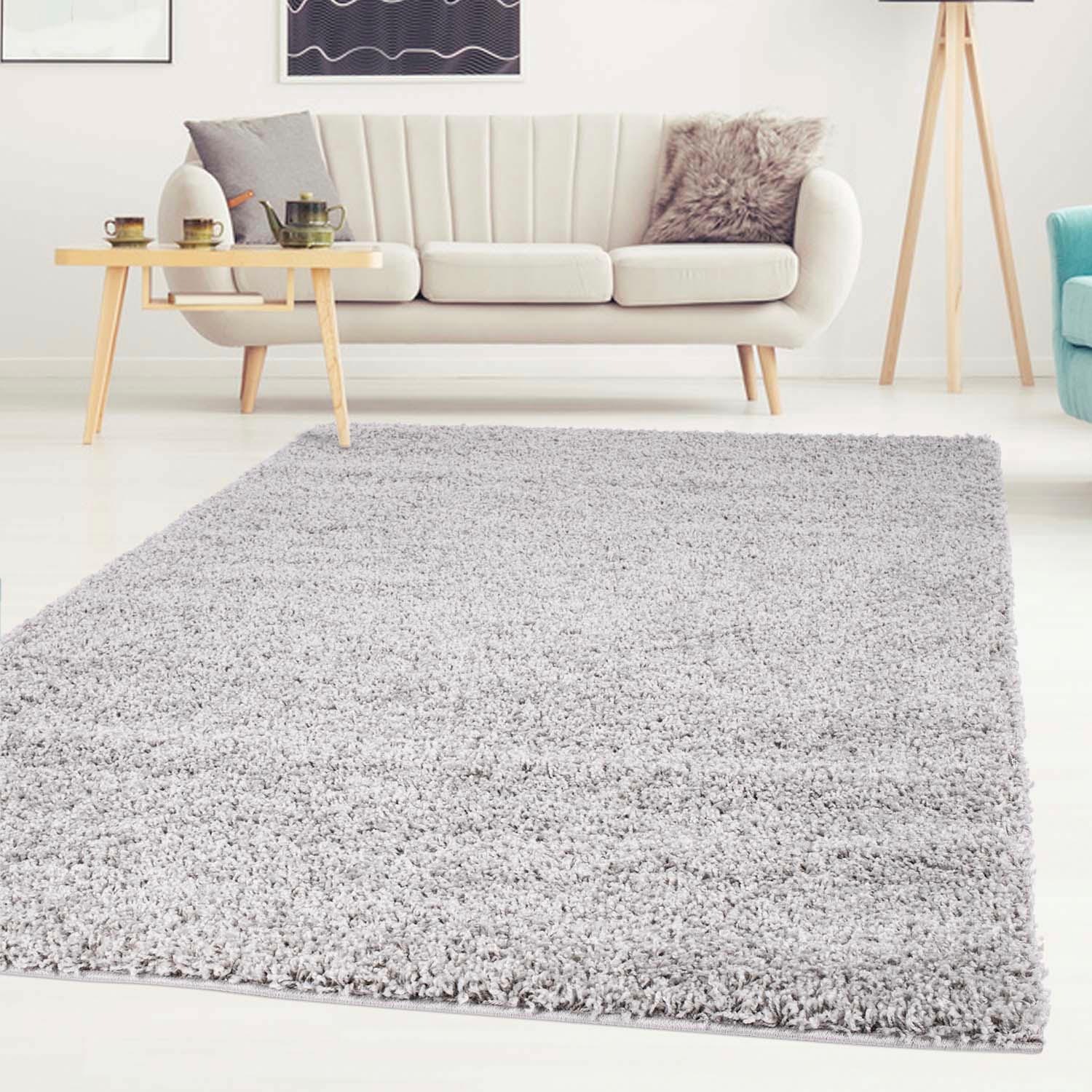 Carpet City Hochflor-Teppich "Shaggi uni 500" rechteckig 30 mm Höhe Läufer, günstig online kaufen