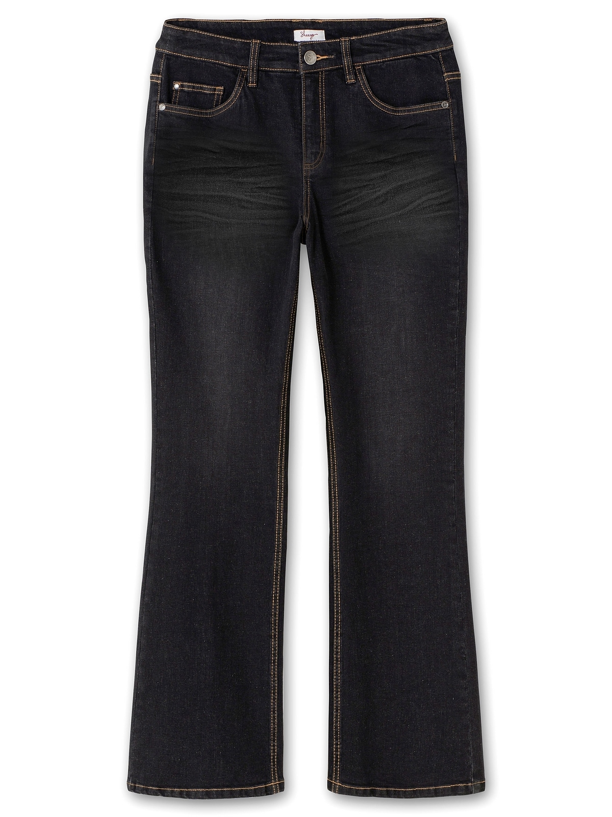 Black Friday Sheego Bootcut-Jeans »Große Größen«, mit Used-Effekten,  extralang | BAUR
