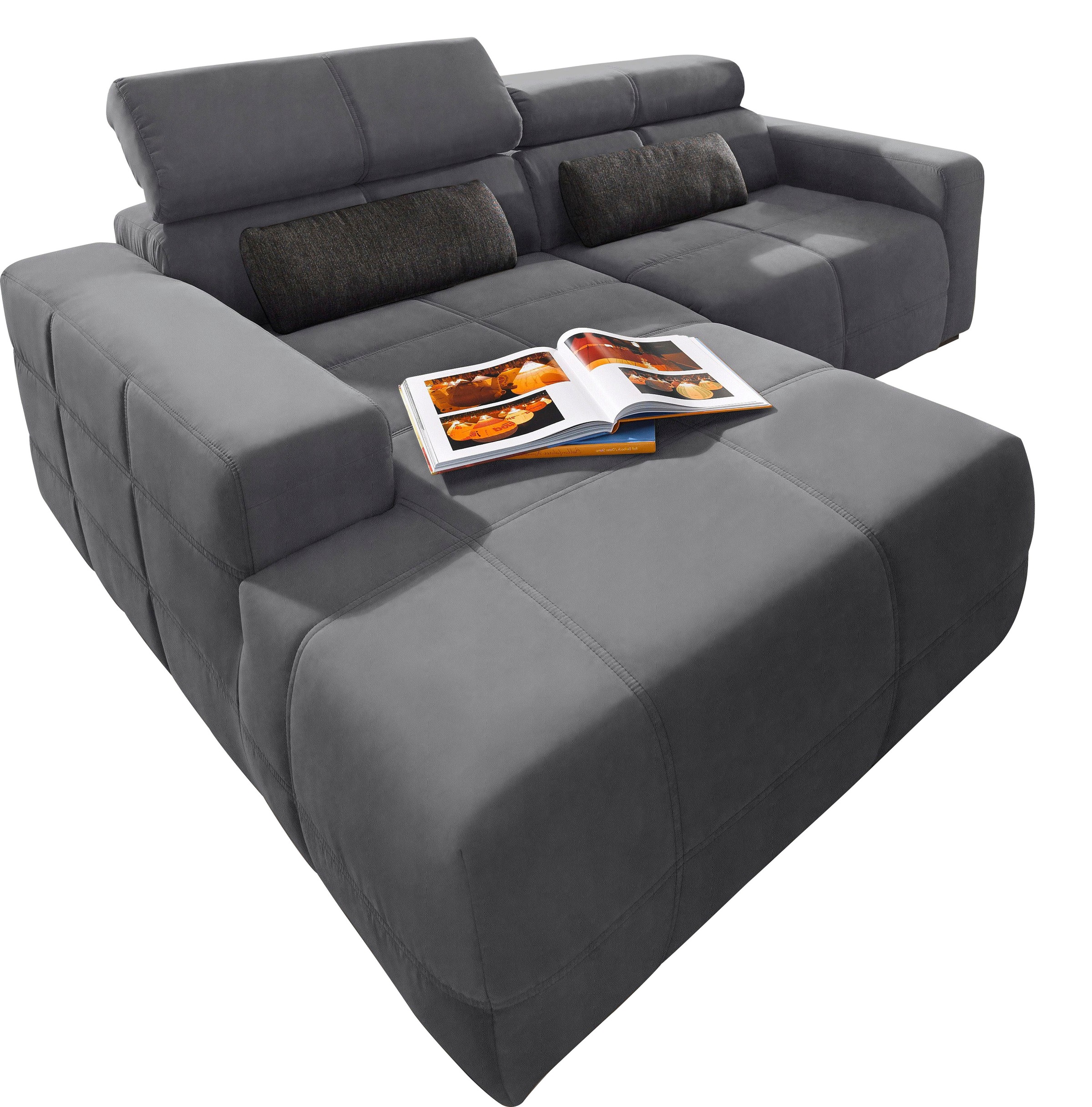 DOMO collection Ecksofa "Brandon, inkl. Kopfteilverstellung, B/T/H: 214/100 günstig online kaufen