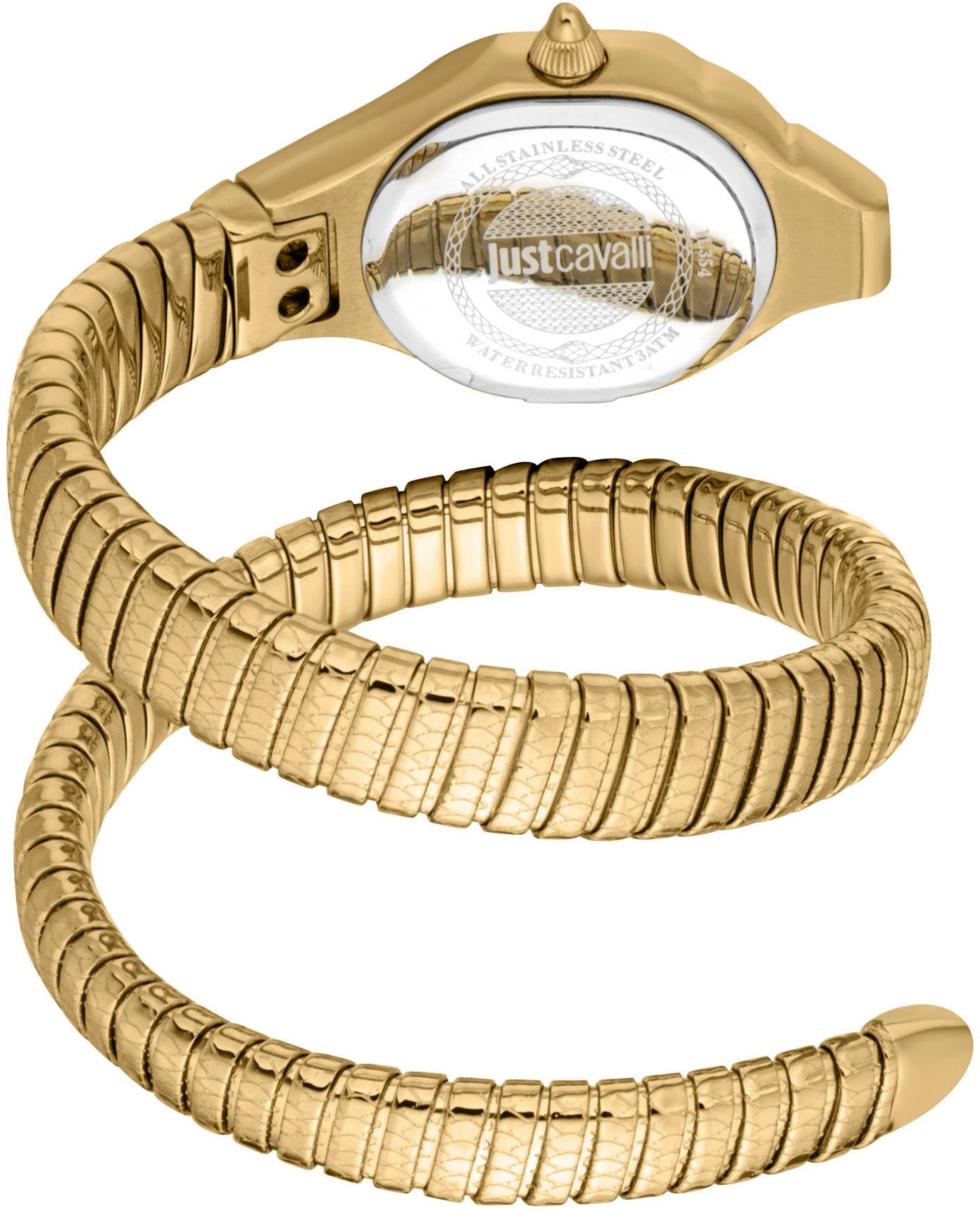 Just Cavalli Time Quarzuhr »Fiore«, Armbanduhr, Damenuhr, Edelstahlarmband, analog, Kristallsteine