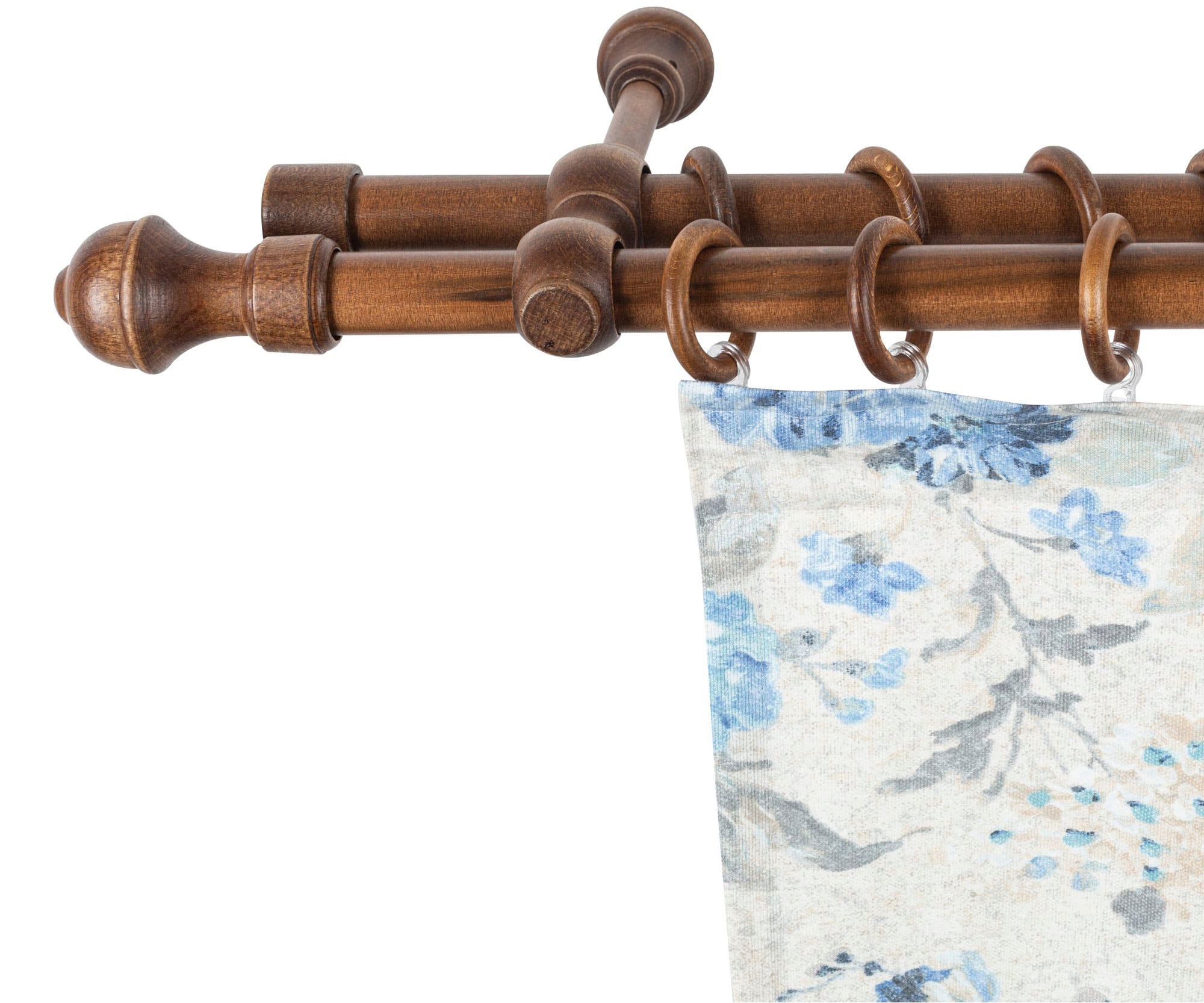 SN DECO GROUP Gardinenstange "Ares" 2 läufig-läufig Fixmaß 28 mm, Holz, ver günstig online kaufen