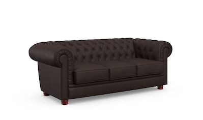 Chesterfield-Sofa »Kent«, 3-Sitzer mit edler Knopfheftung, Breite 205 cm
