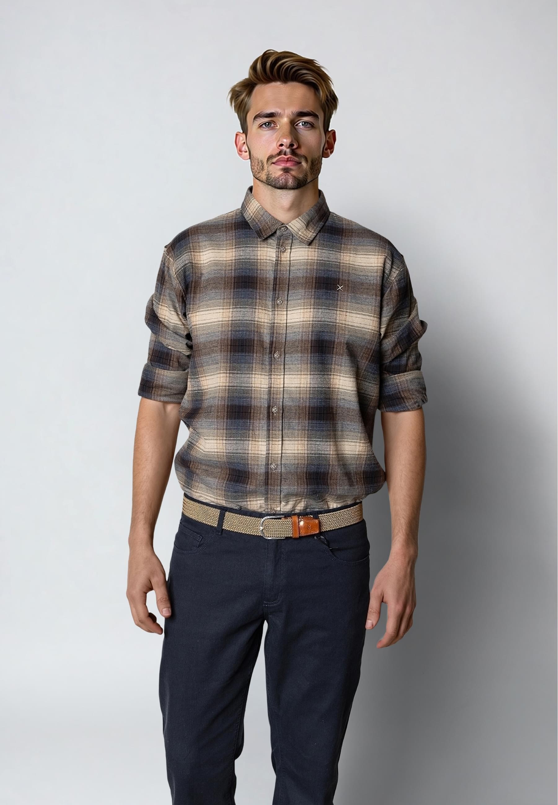 Clean Cut Copenhagen Langarm-Poloshirt »Clean Cut Copenhagen Dylan Checked Flannel Shirt«, 1 Stk.
