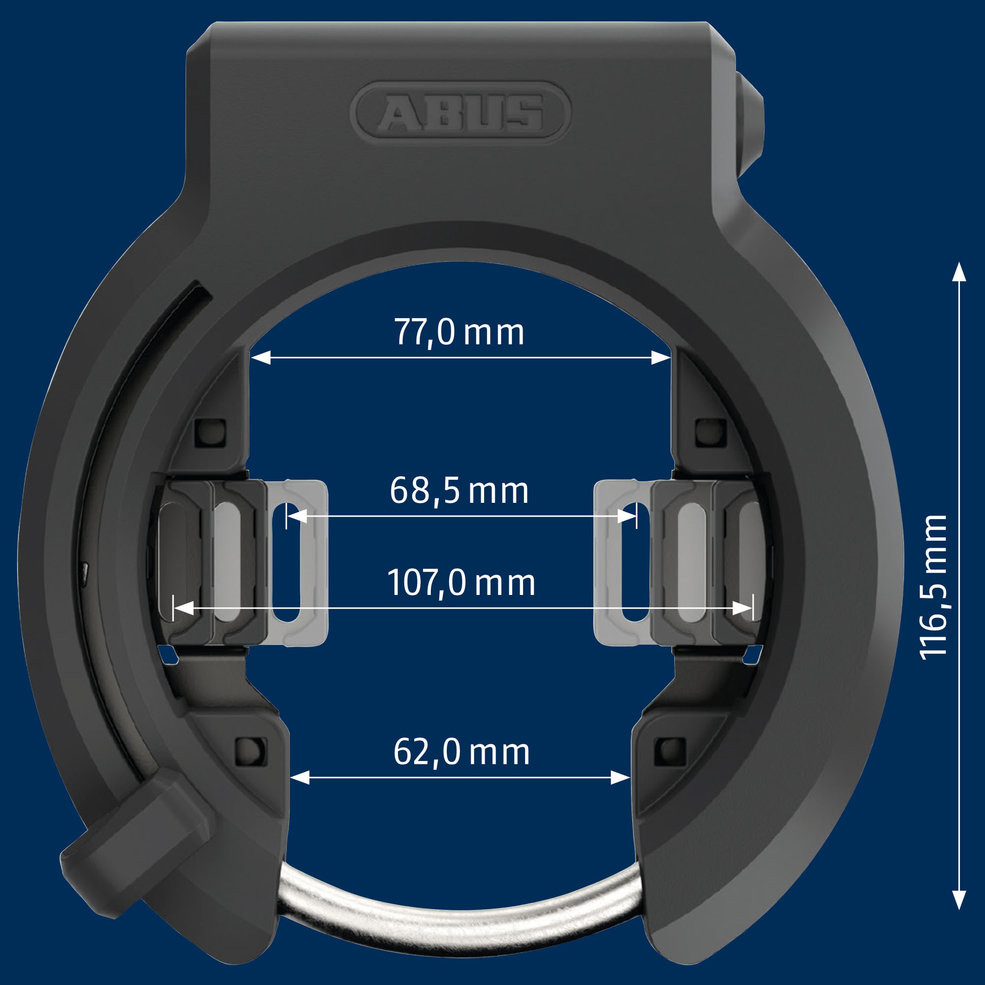 ABUS Rahmenschloss »6950M AM R BK XPlus GRANIT«